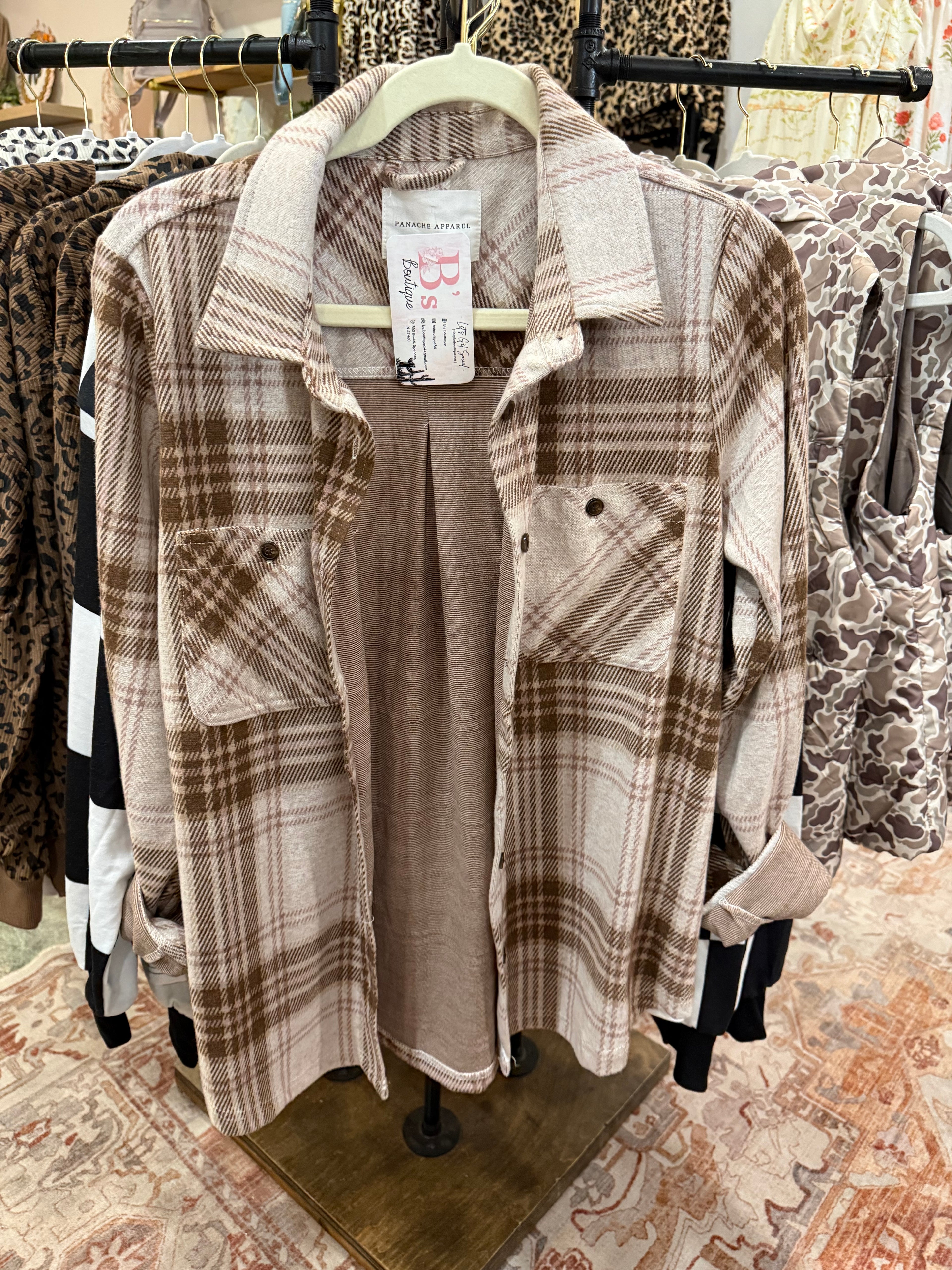 Mocha flannel shirt