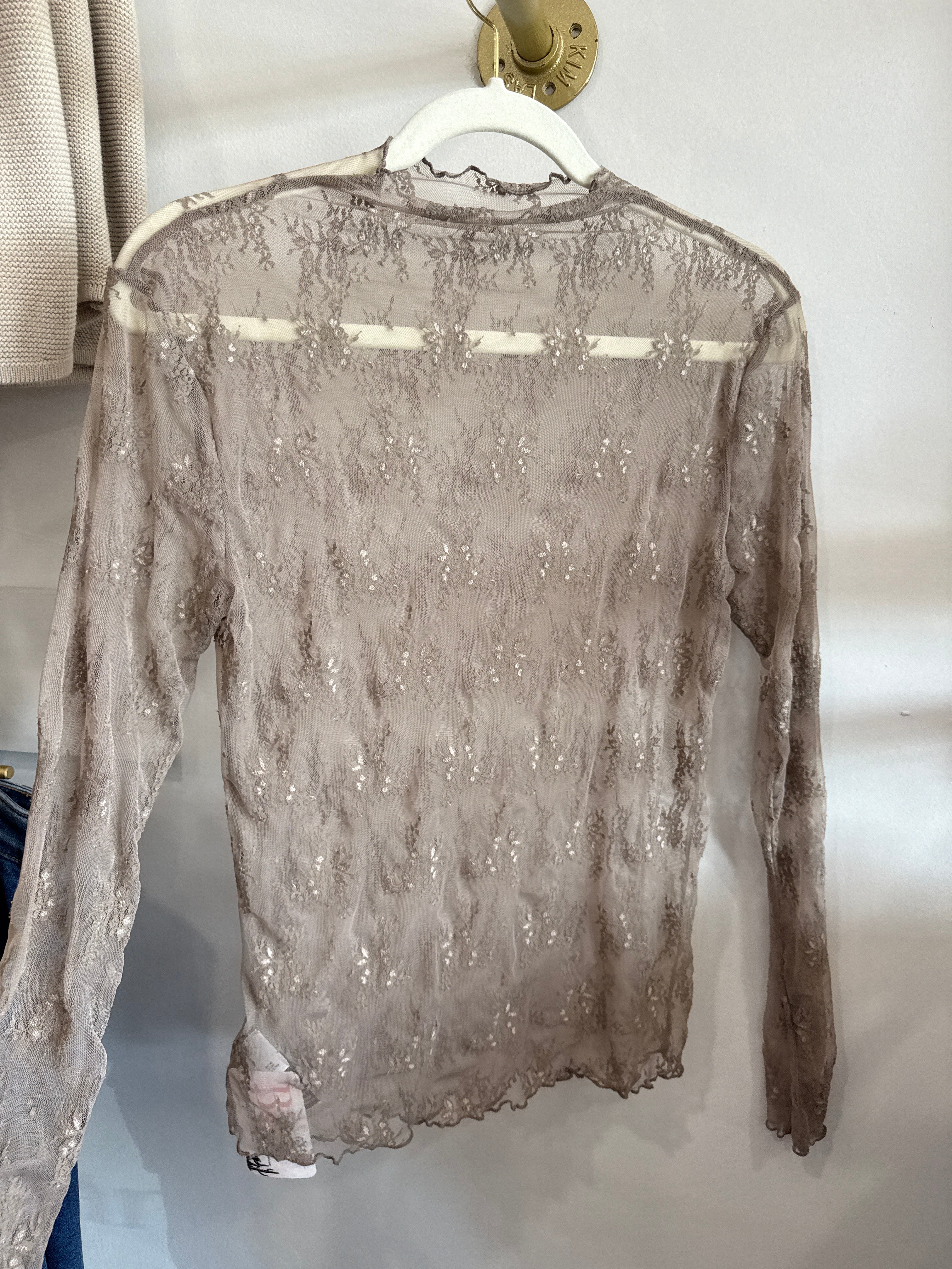 Light Mocha Lace Top