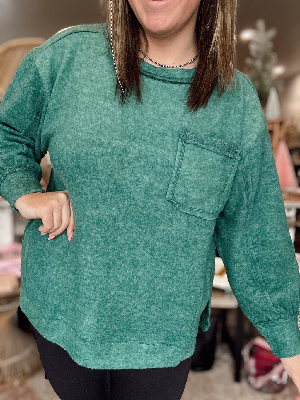 Heather Sweater (Emerald)
