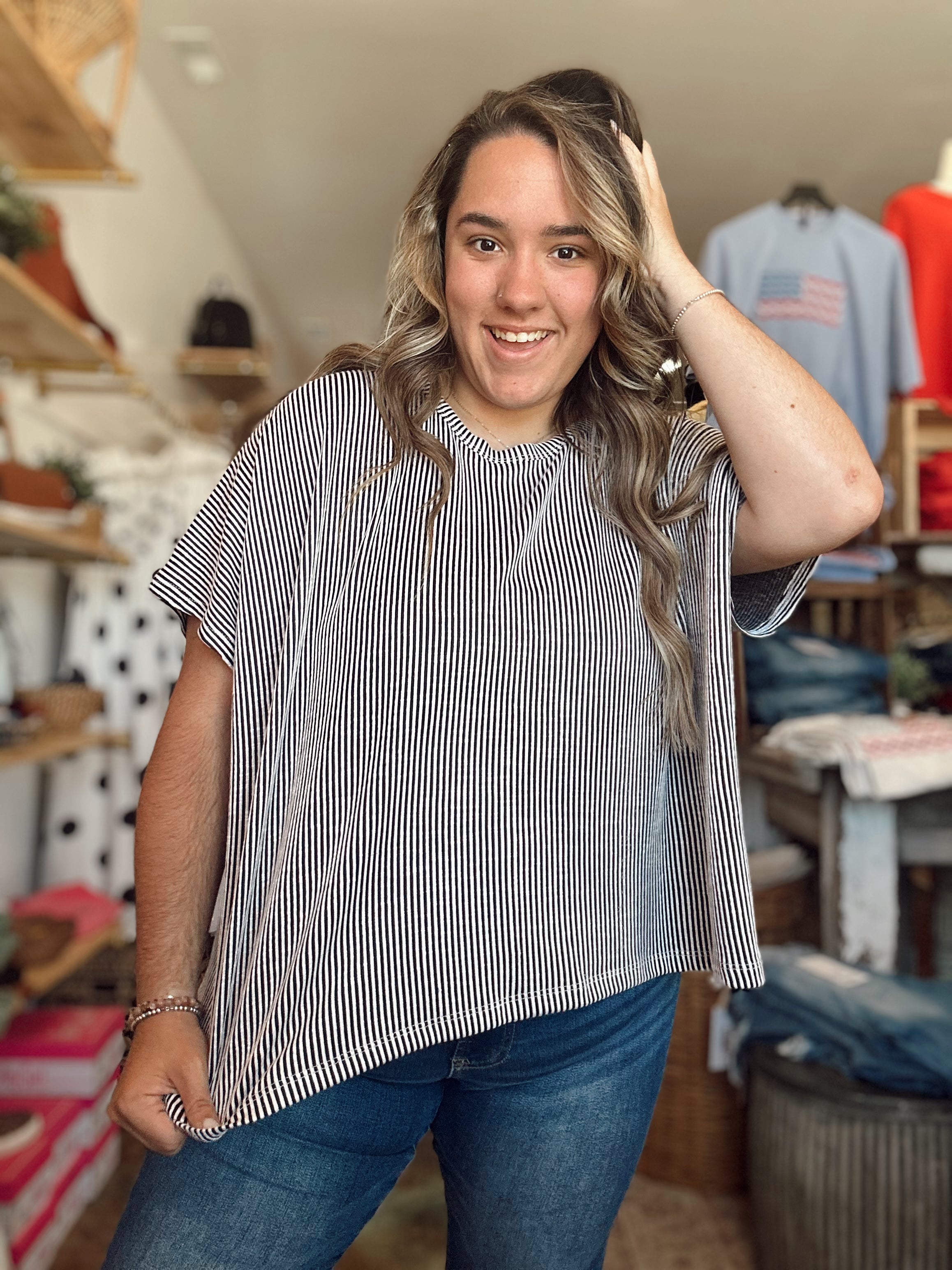 Everyday Ribbed Top (Black)