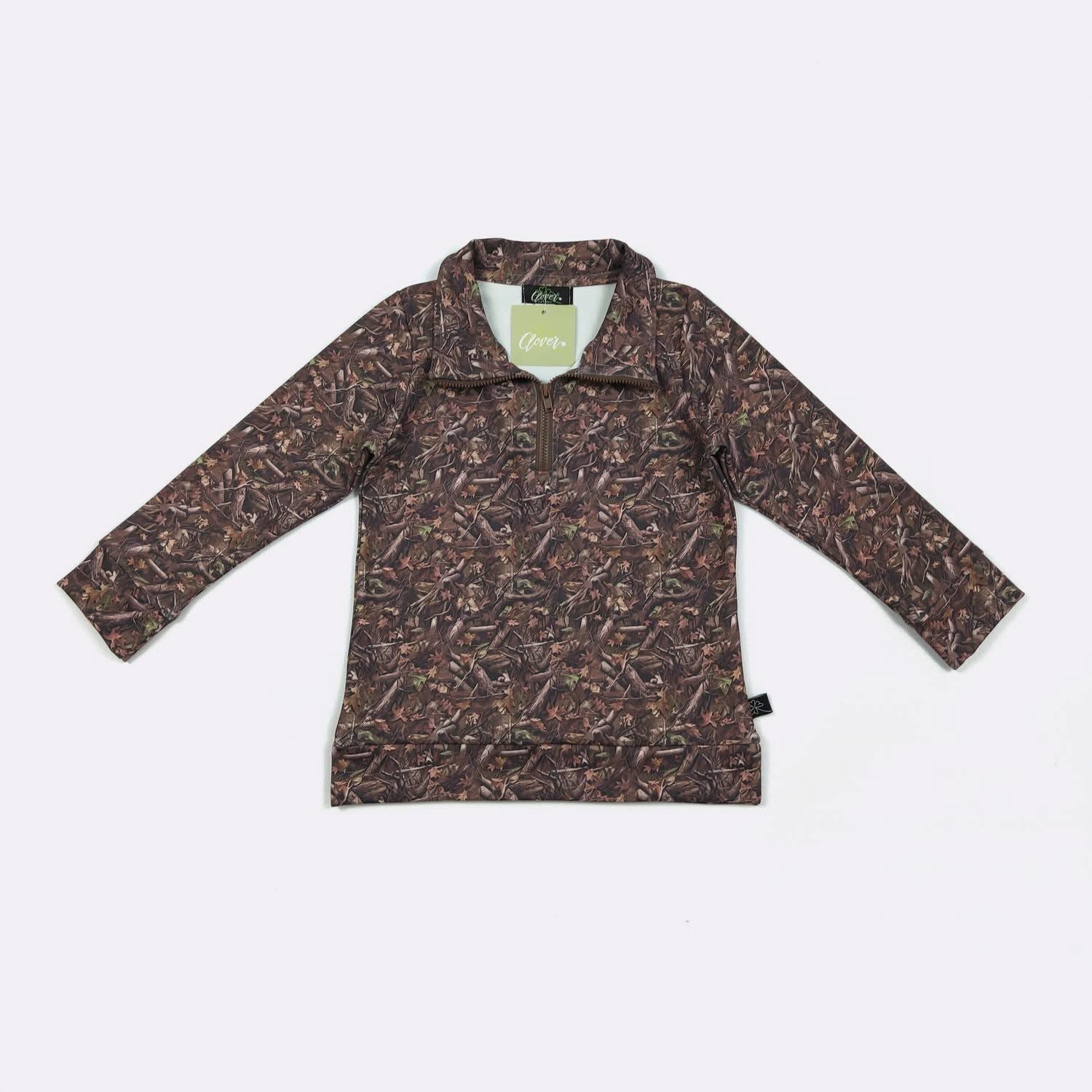 Woody camo Boy Quarter Zip