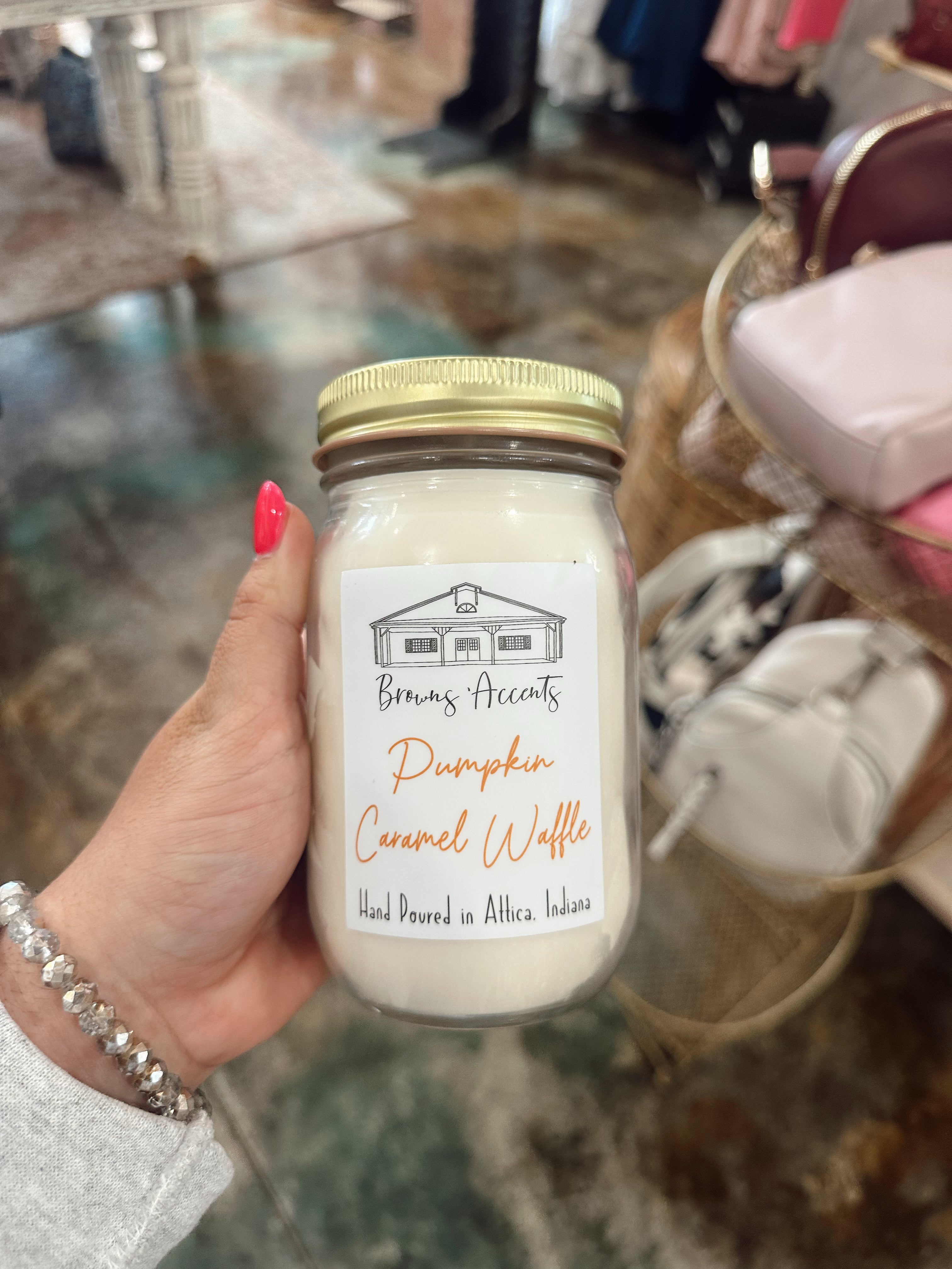 Brown Accents Candle