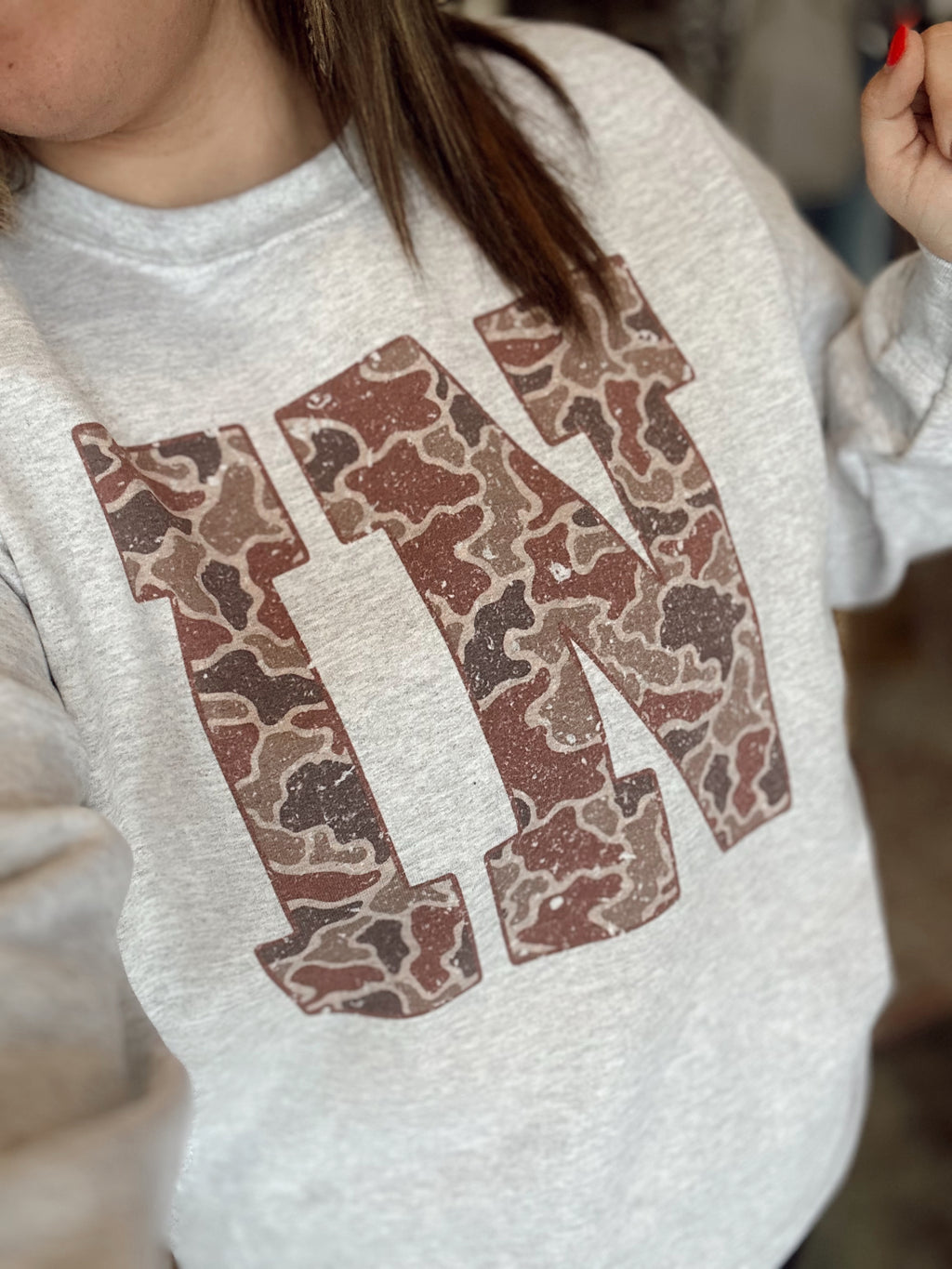 IN Camo Crewneck