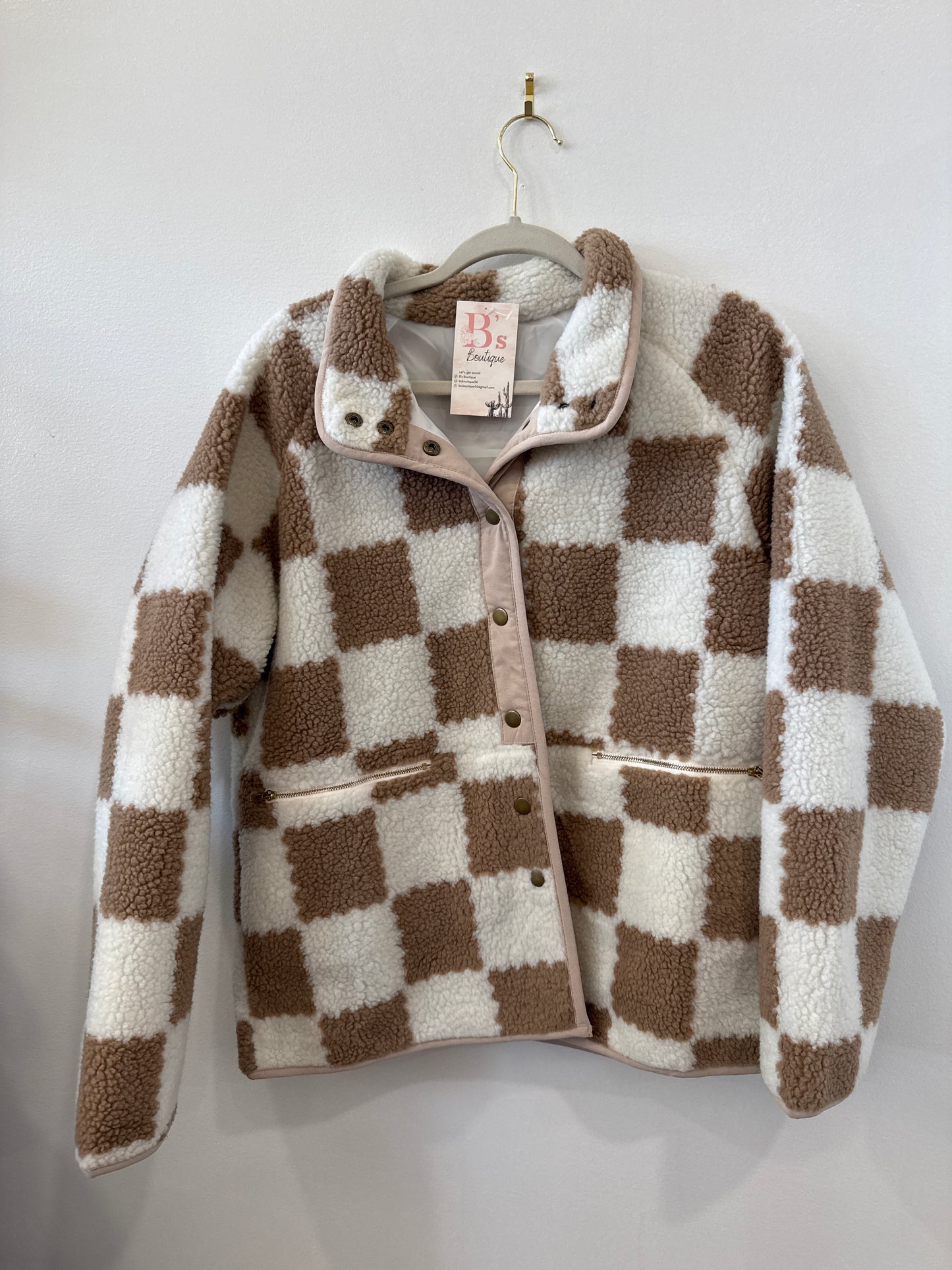 Checkered Sherpa Jacket