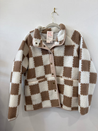 Checkered Sherpa Jacket