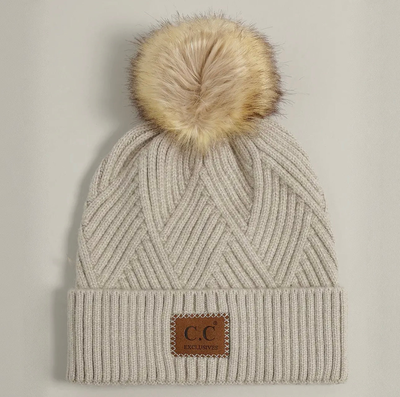 Heather Beanie w/ Pom-Pom