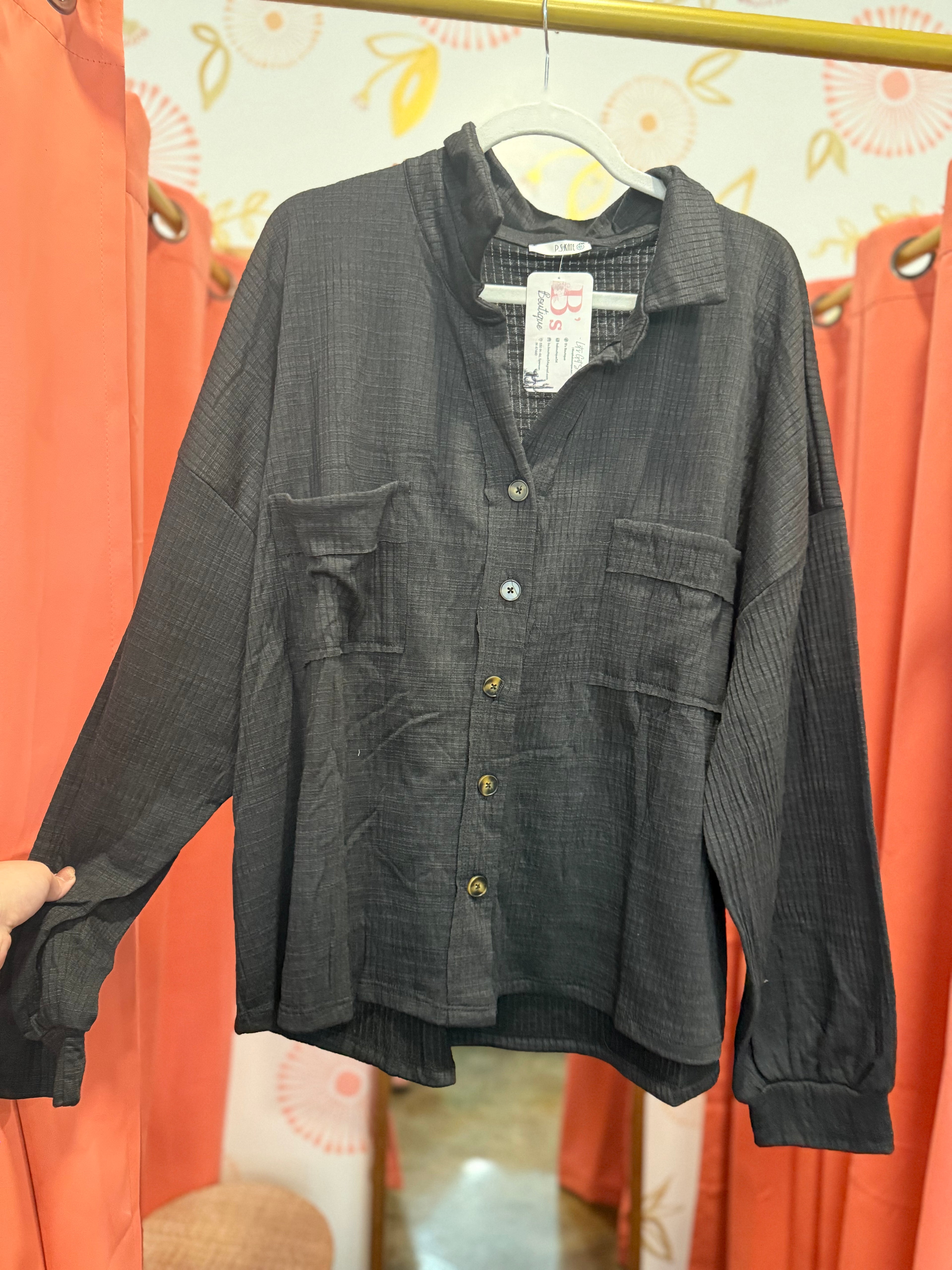 Brittany Button up (black)
