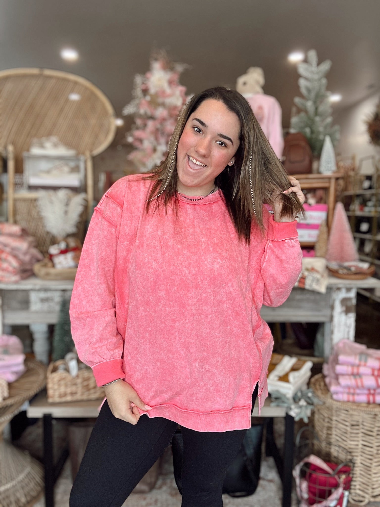 Anna Crewneck (Fuchsia)