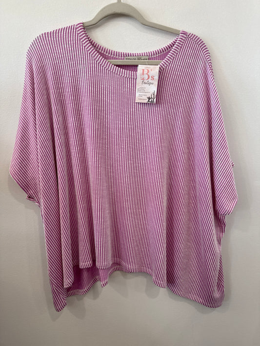 Everyday Ribbed Tee (Pink)