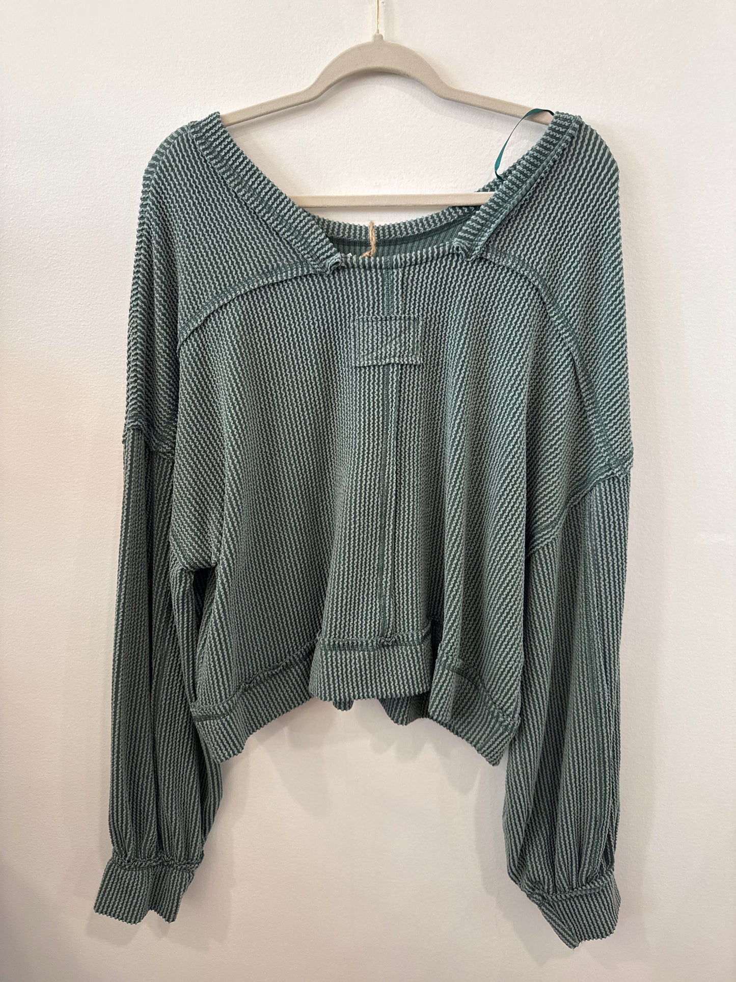 Moss Ribbed Top
