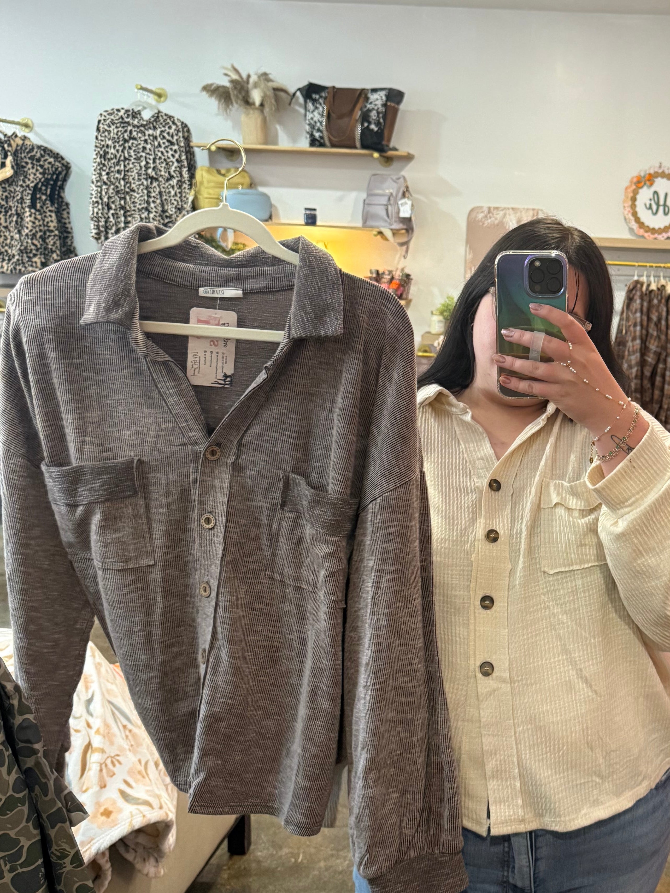 Brittany Button up (mocha)