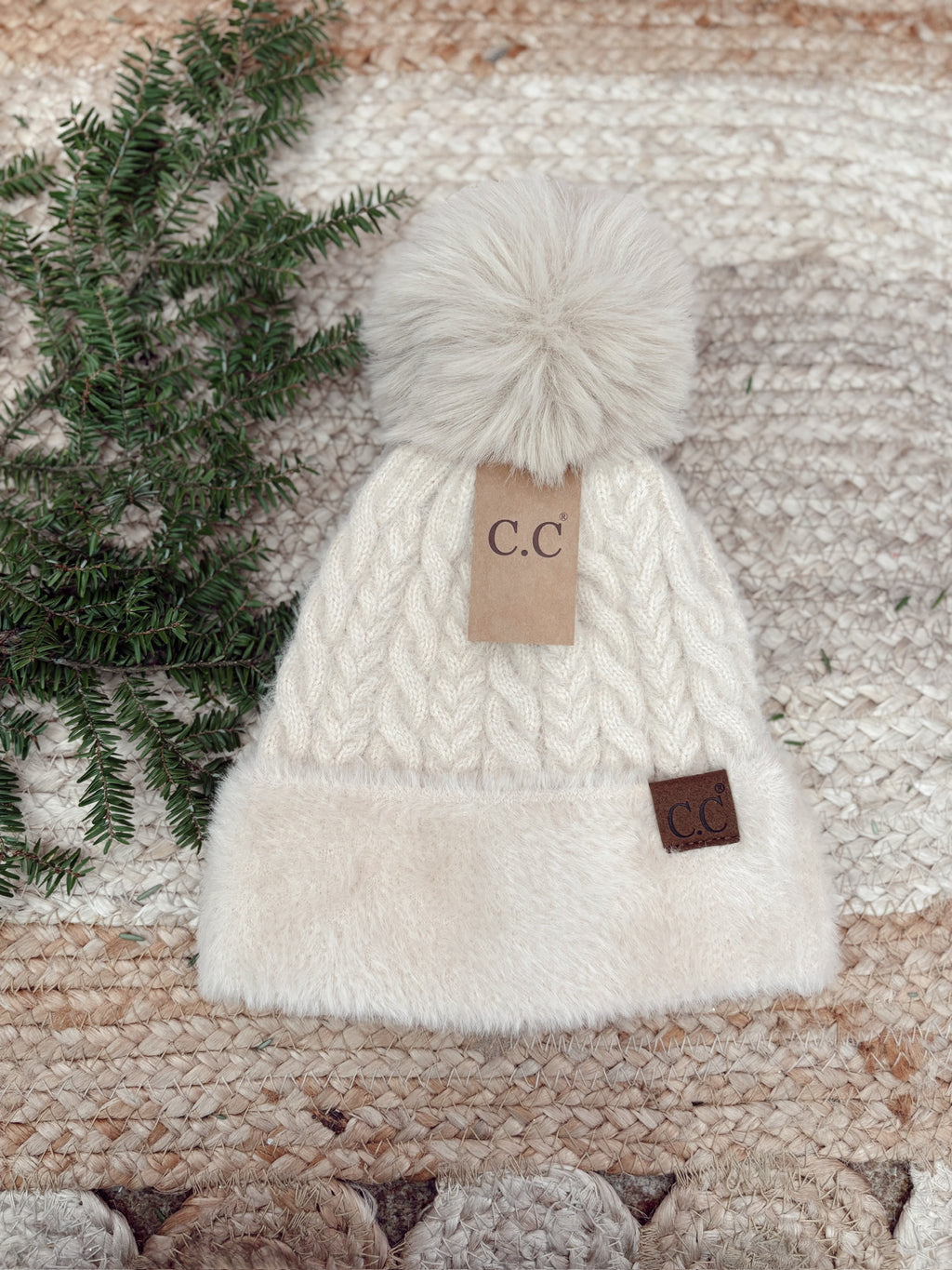 Beanie with Fur Ball