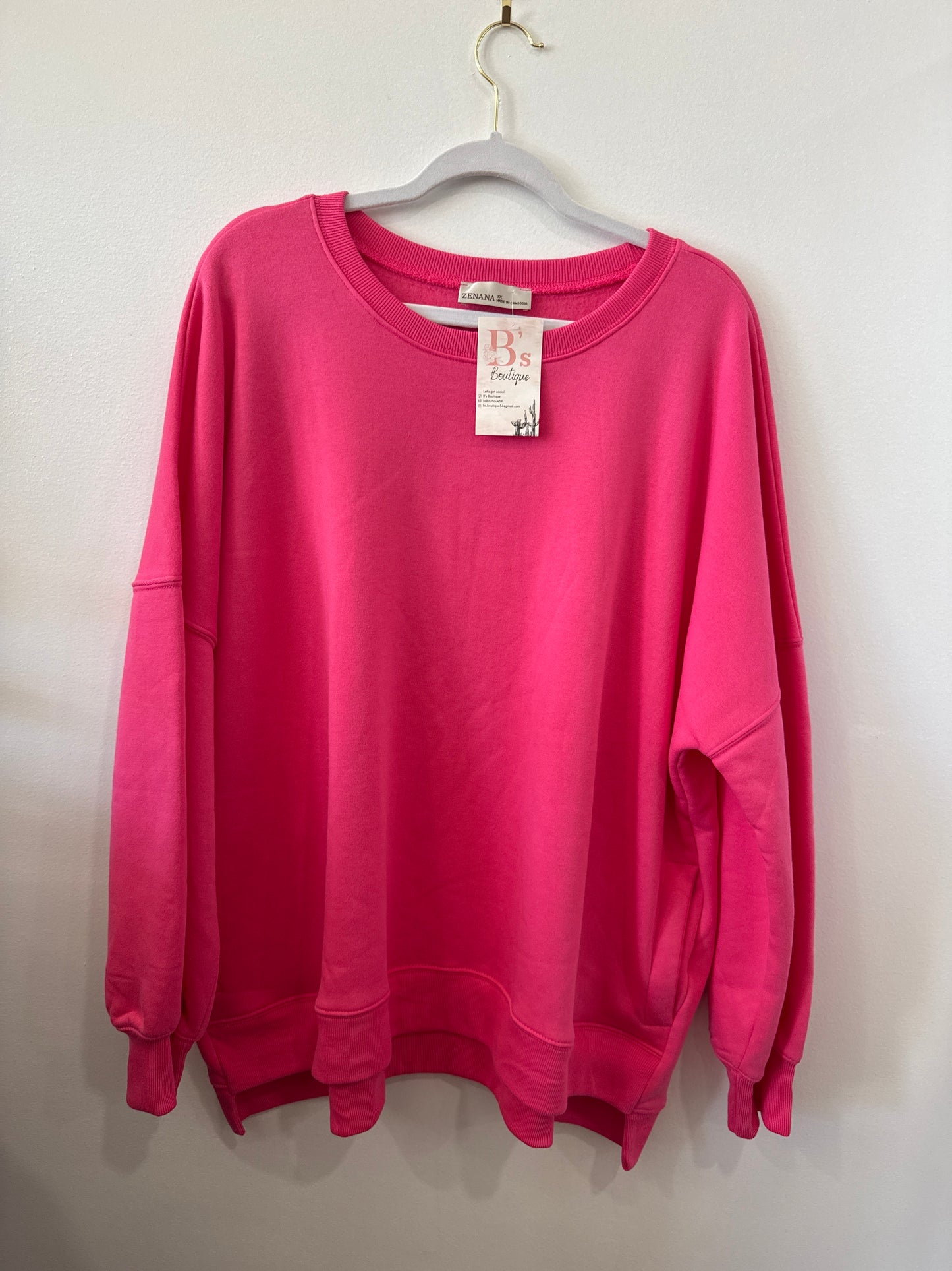 Chloe Crewneck (Hot Pink)