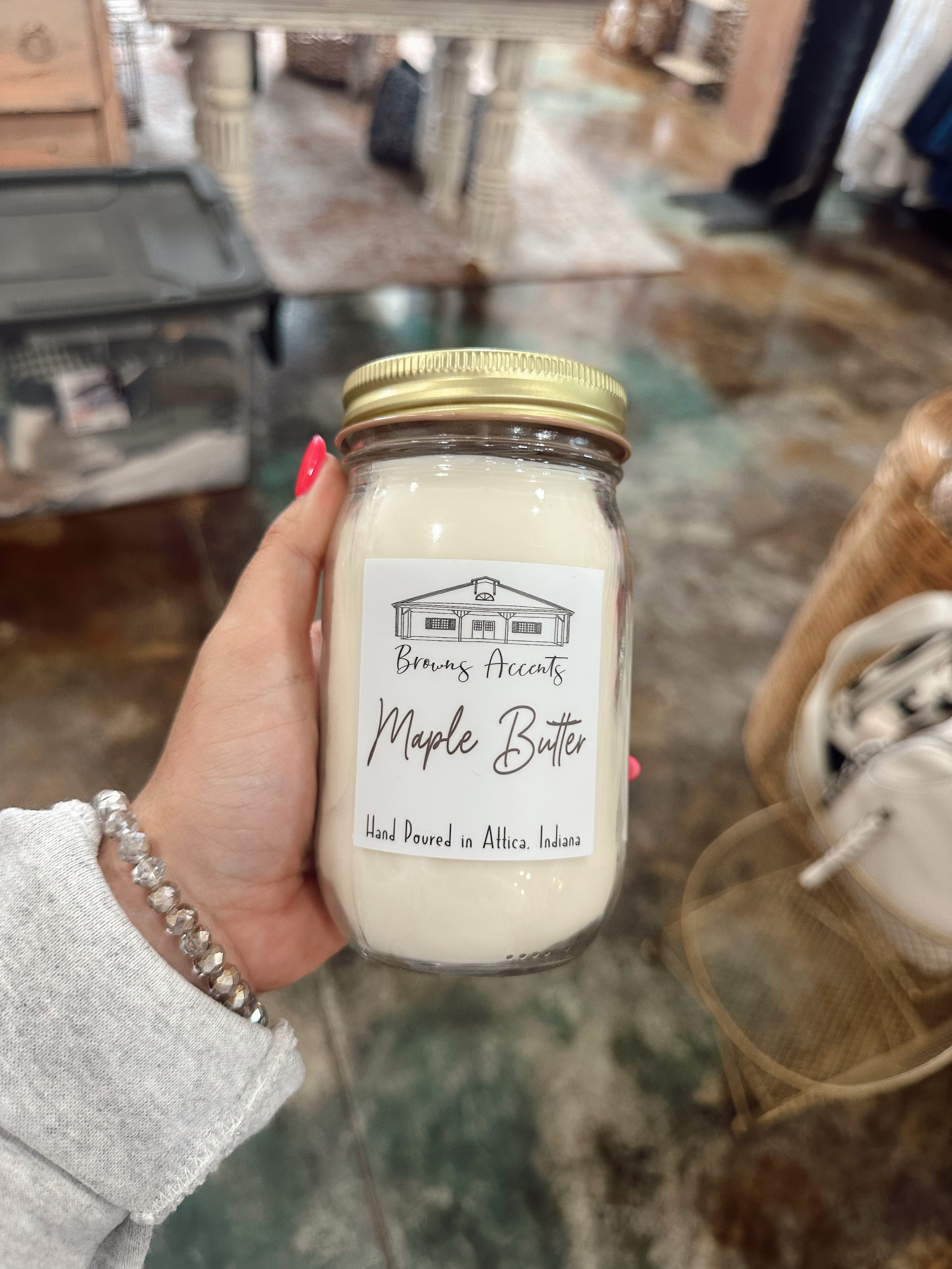 Brown Accents Candle