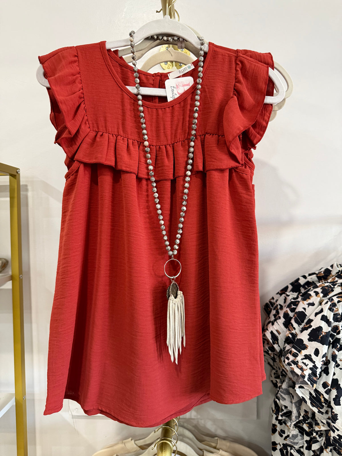 Savannah ruffle blouse