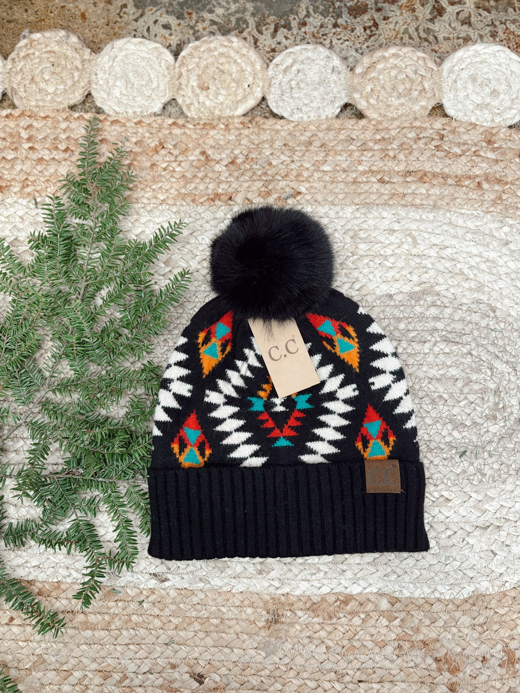 Beanie with Fur Ball