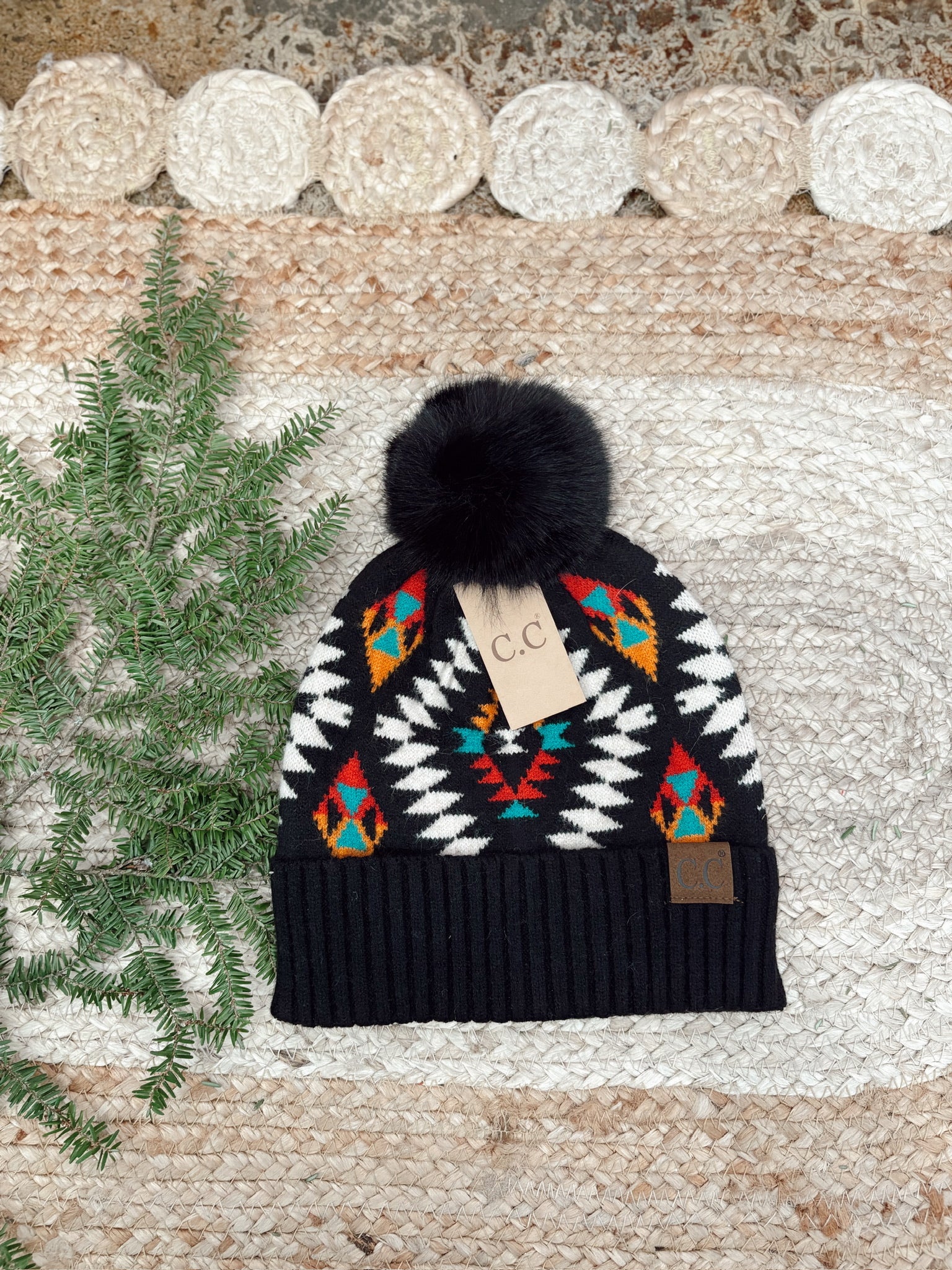 Beanie with Fur Ball