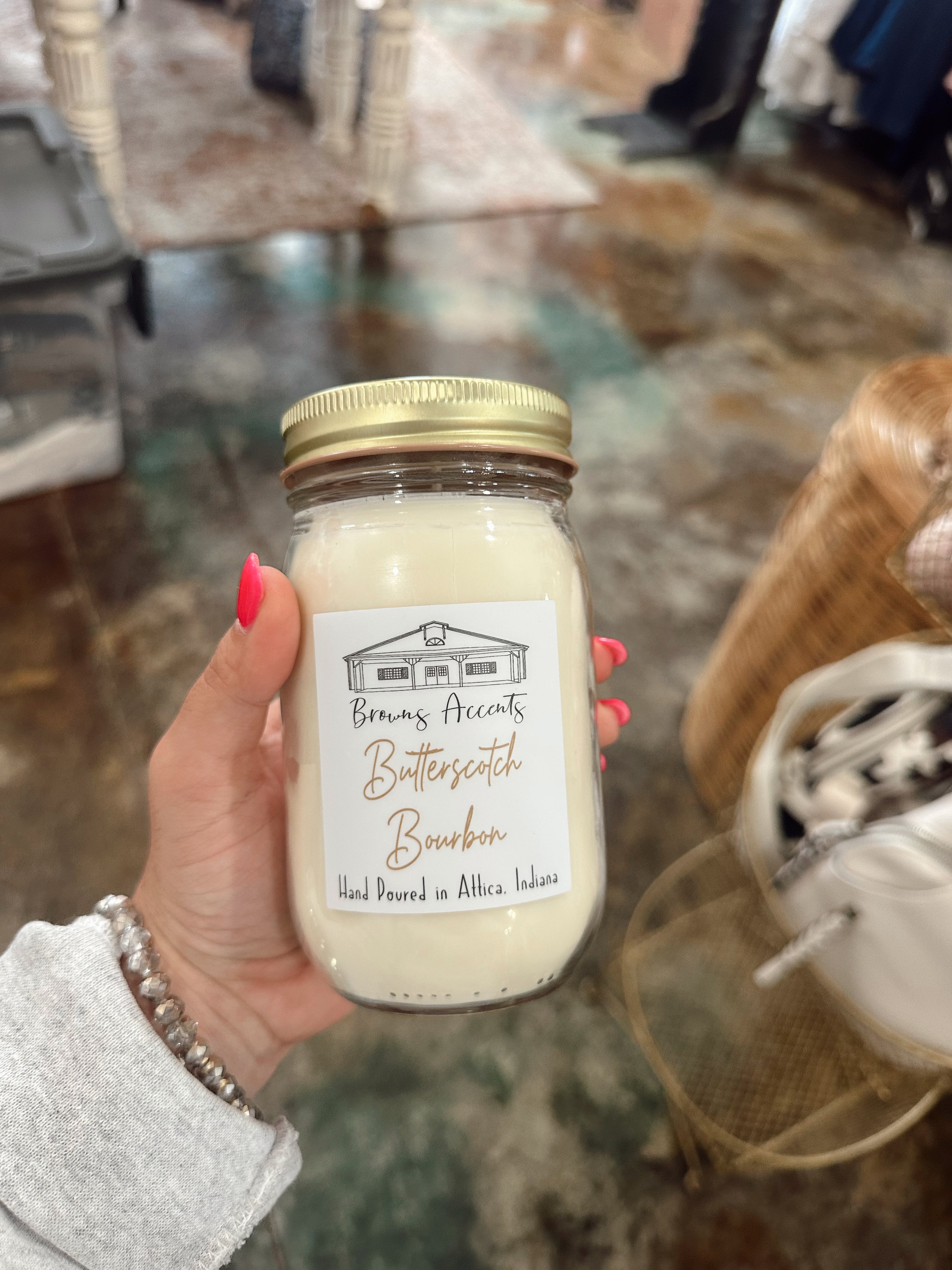 Brown Accents Candle