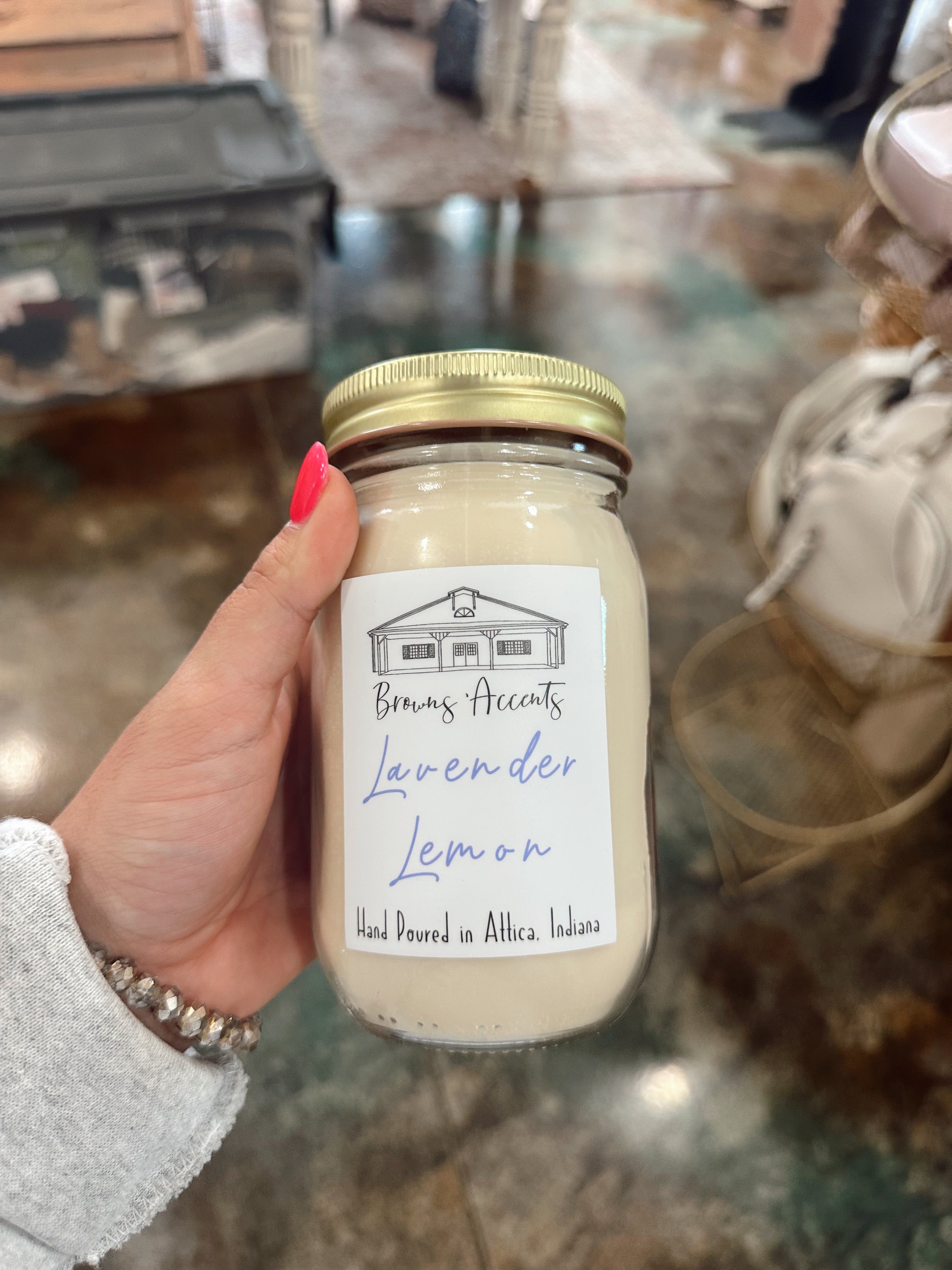 Brown Accents Candle