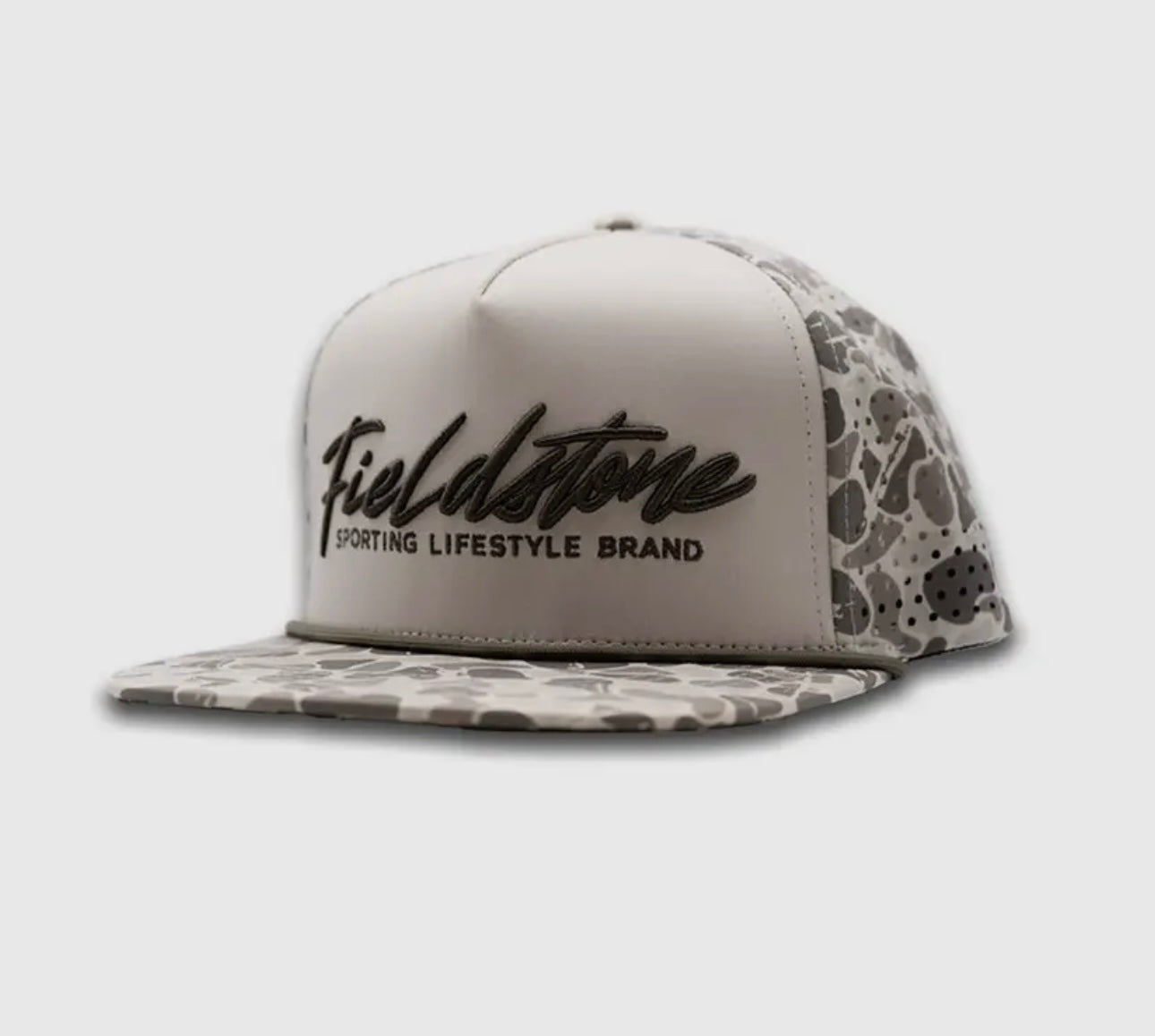 Fieldstone Logo Marsh Camo Hat