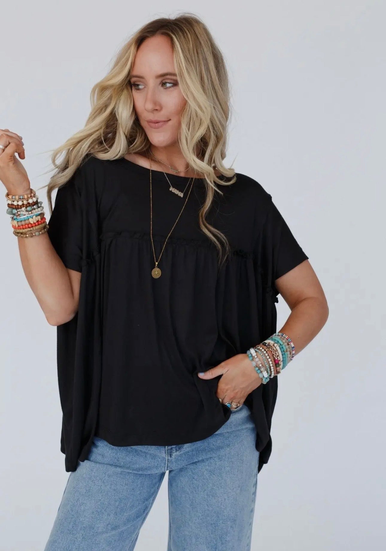 Sunday Morning Babydoll Top