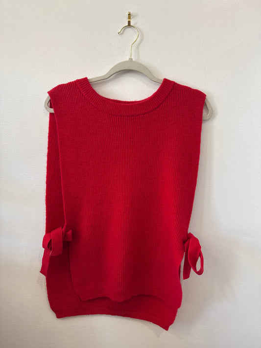Bow Sweater Vest (Red)