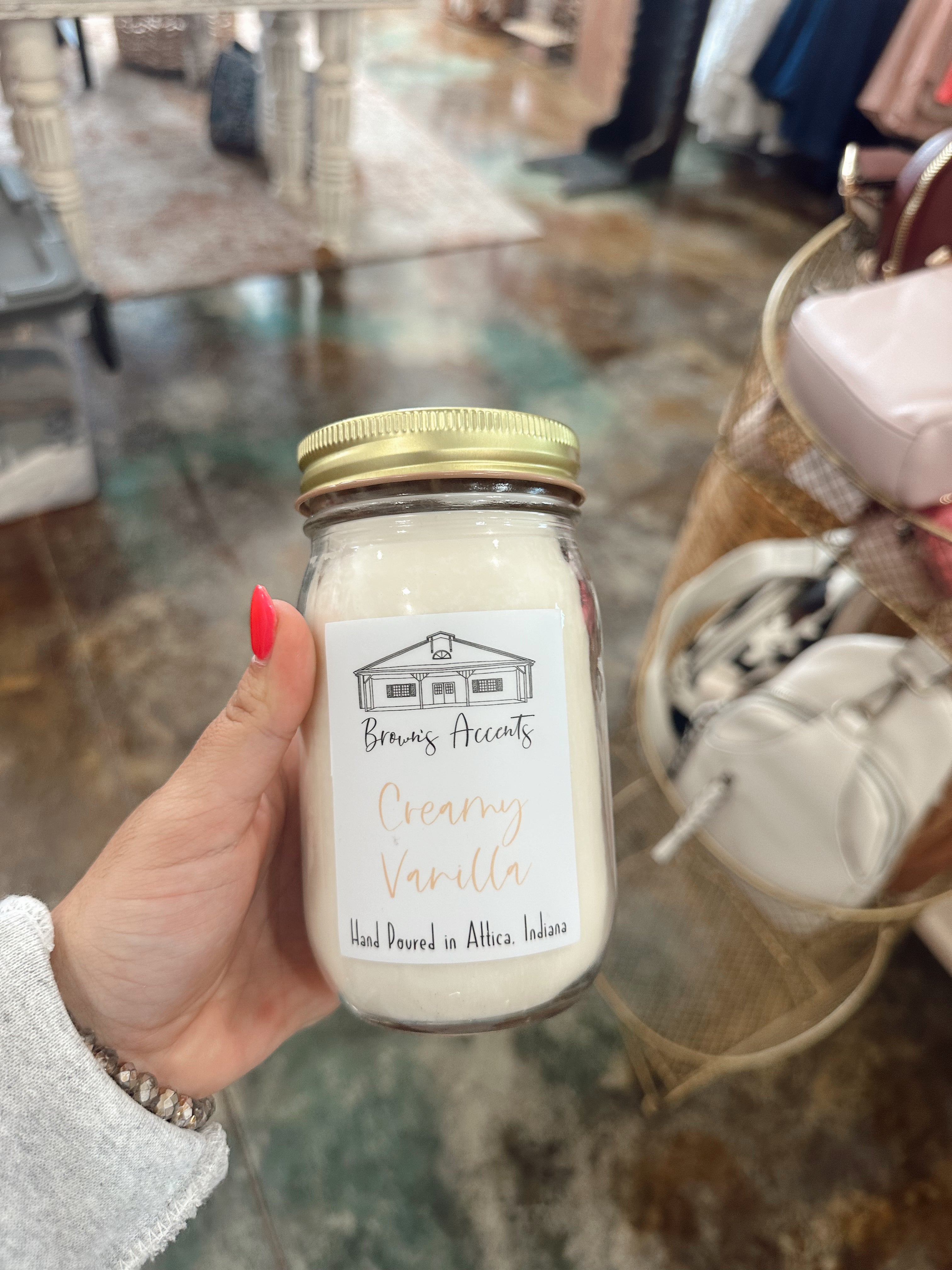 Brown Accents Candle