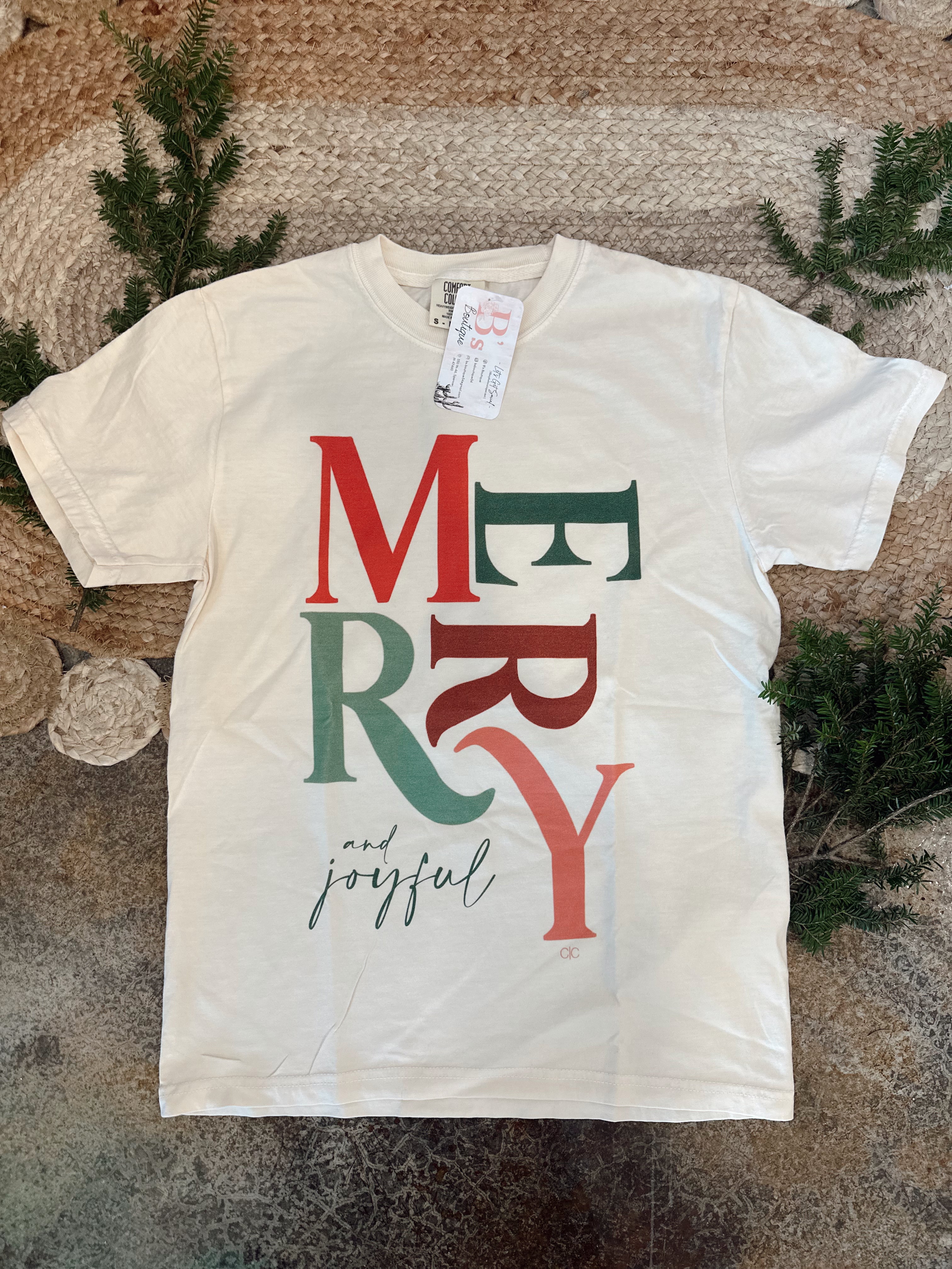 Merry + Joyful Christmas Tee