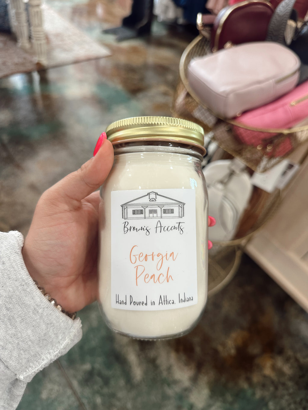 Brown Accents Candle
