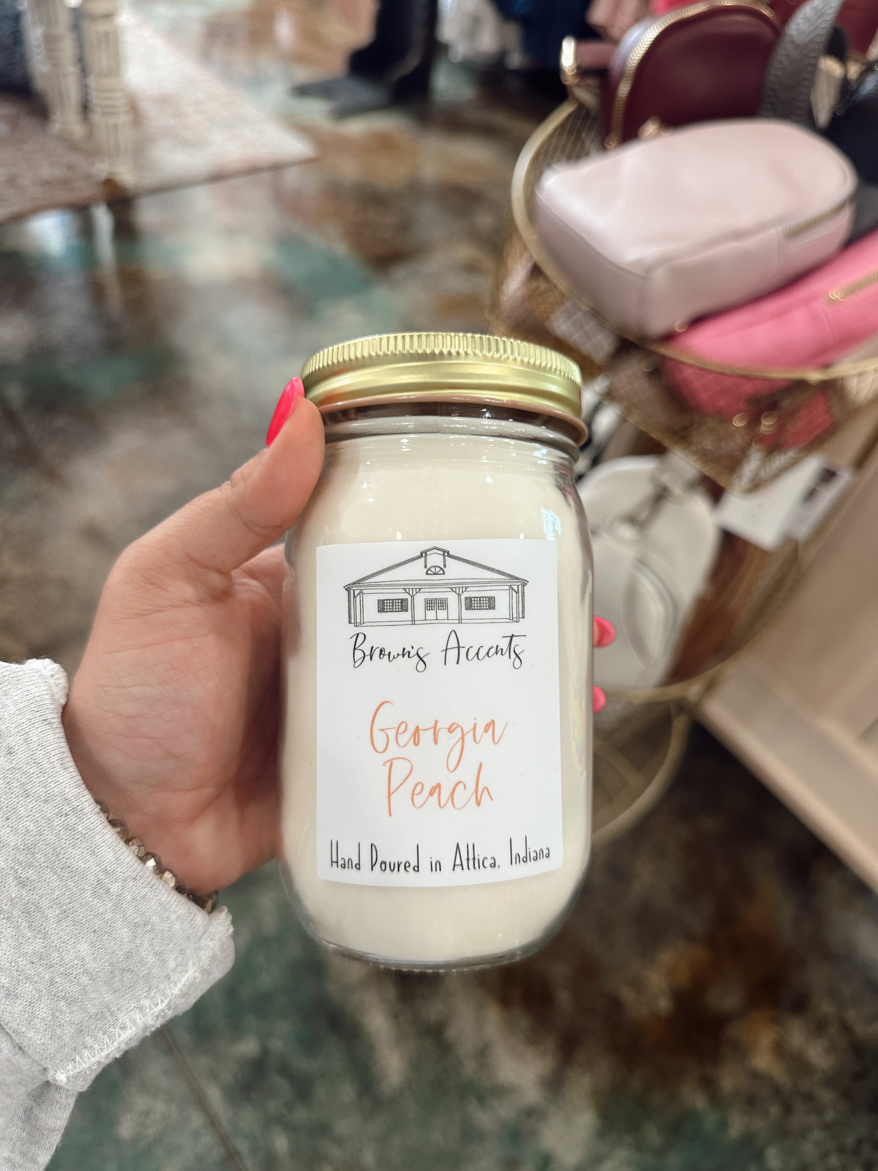 Brown Accents Candle