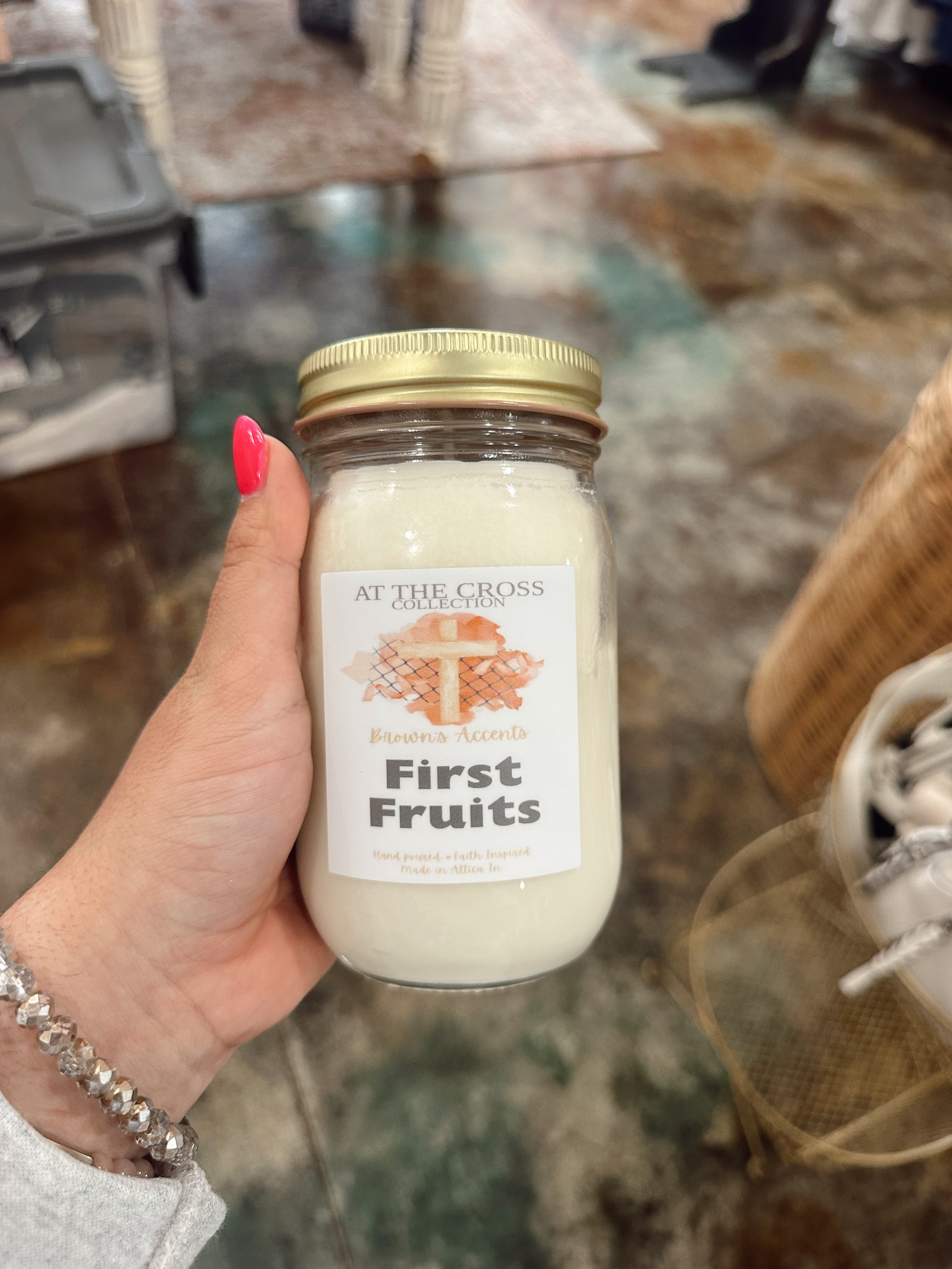 Brown Accents Candle