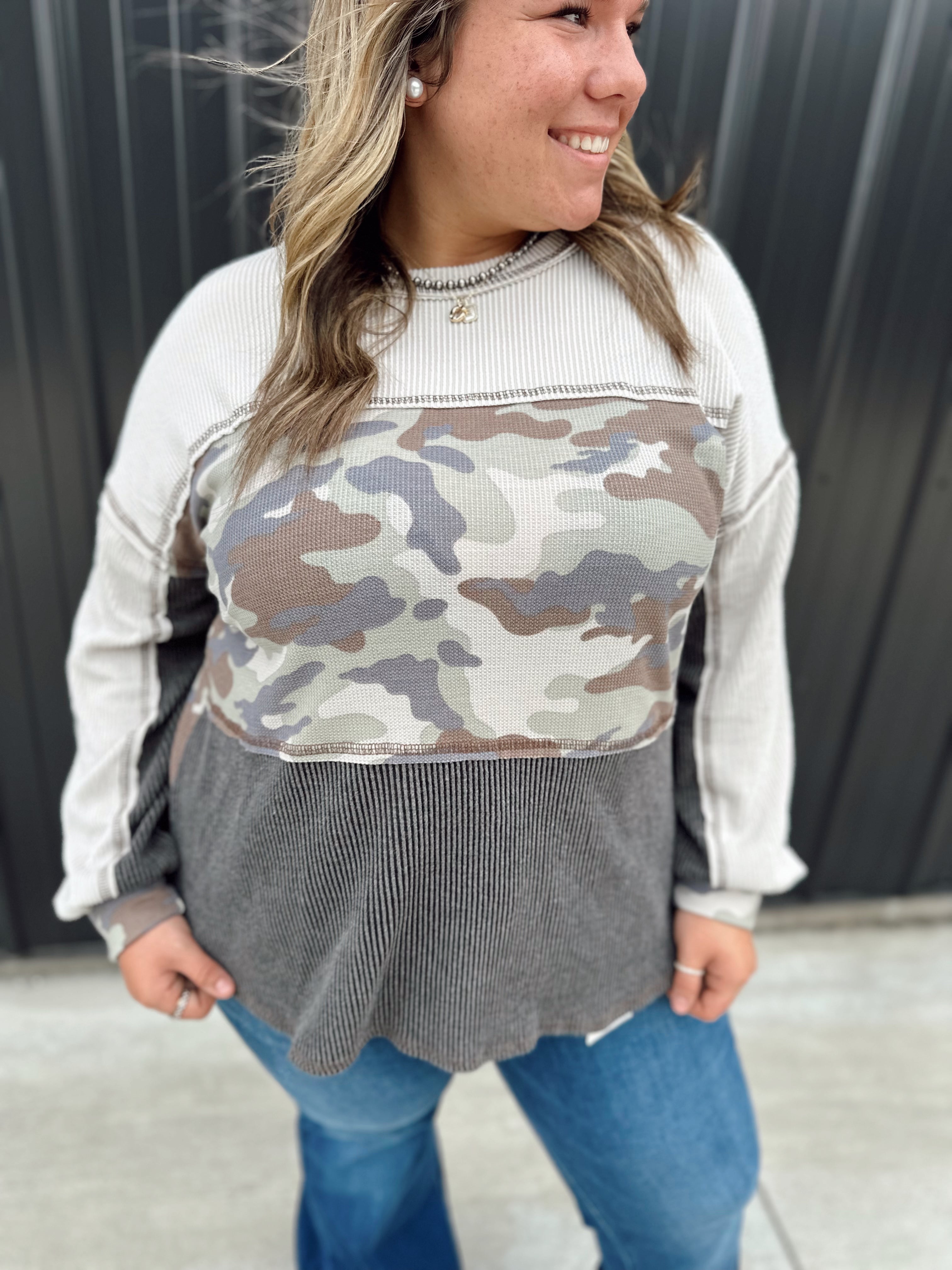 Tina Camo Top