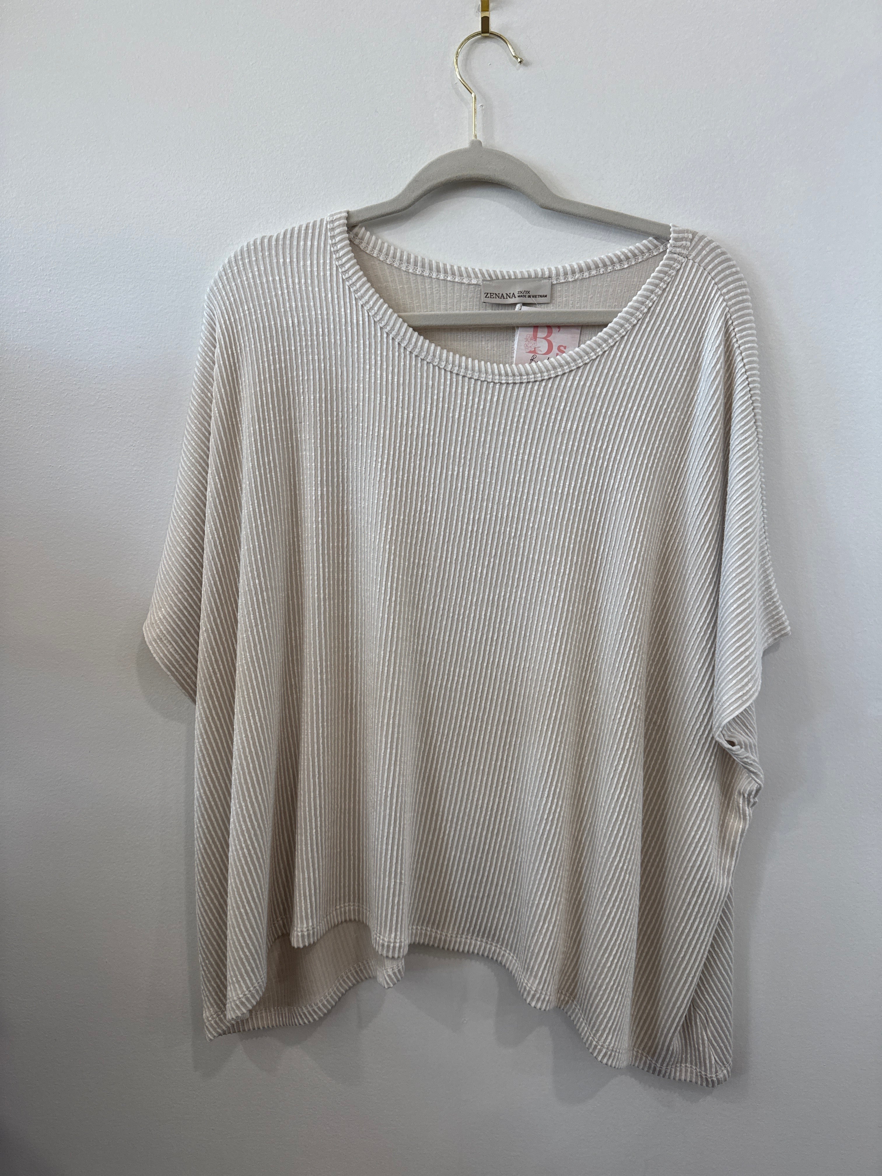 Everyday Ribbed Tee (Ivory)