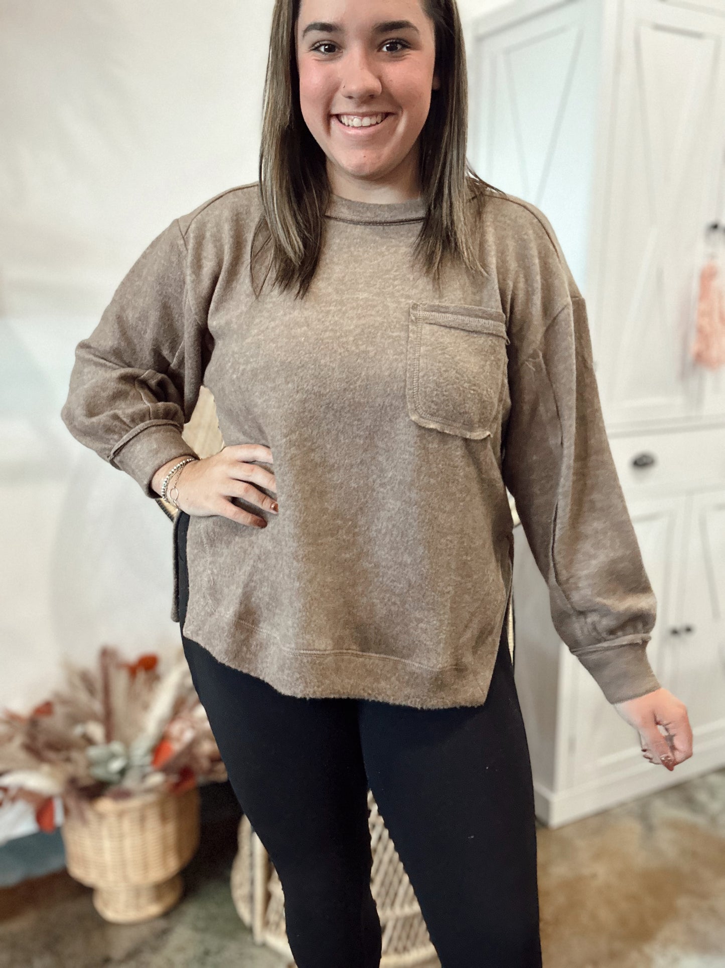 Heather Sweater (Mocha)