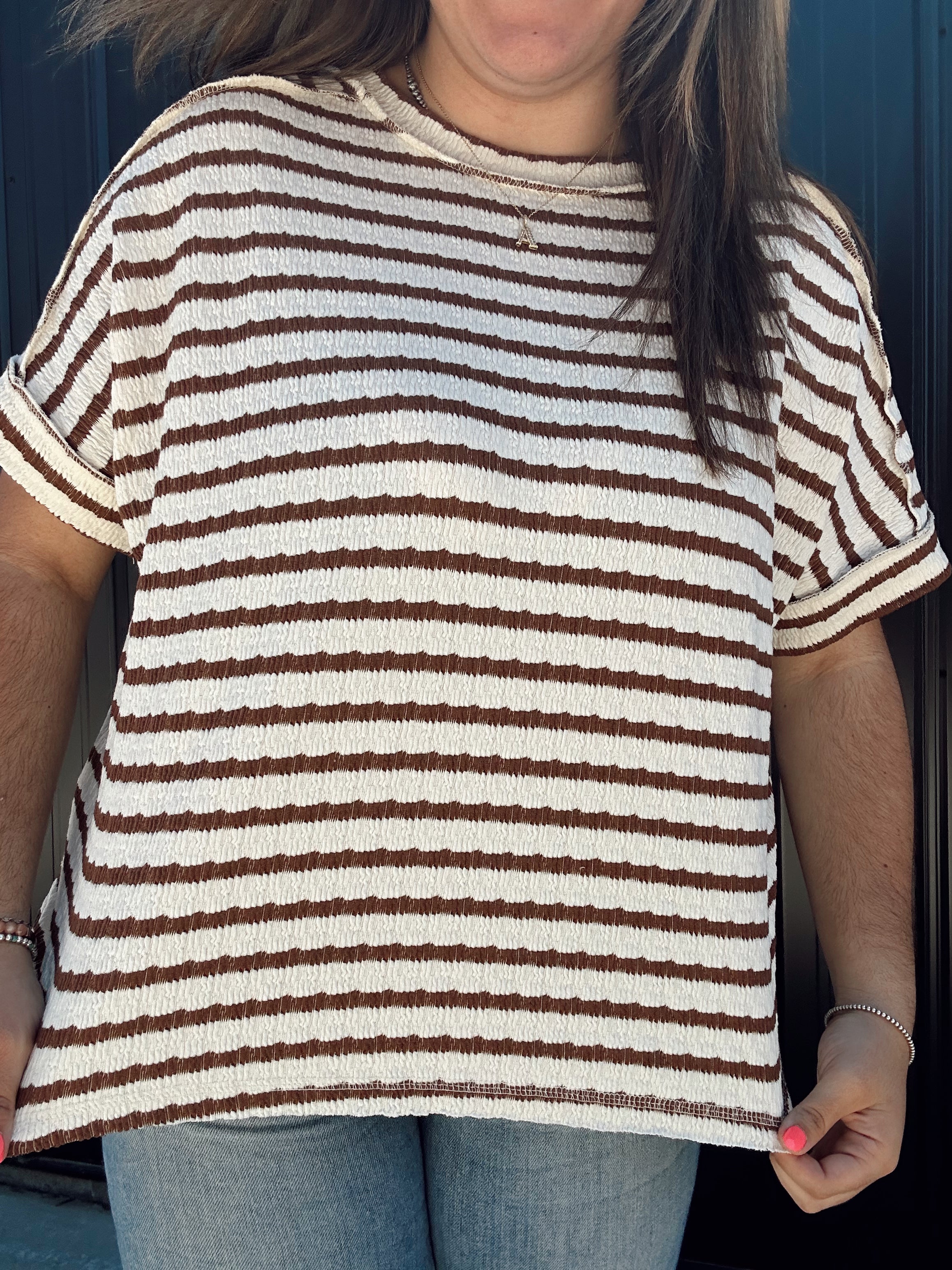 Stripped Tee (Brown)