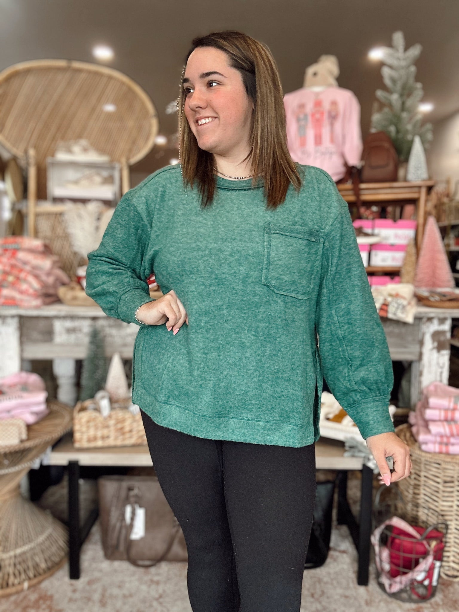Heather Sweater (Emerald)