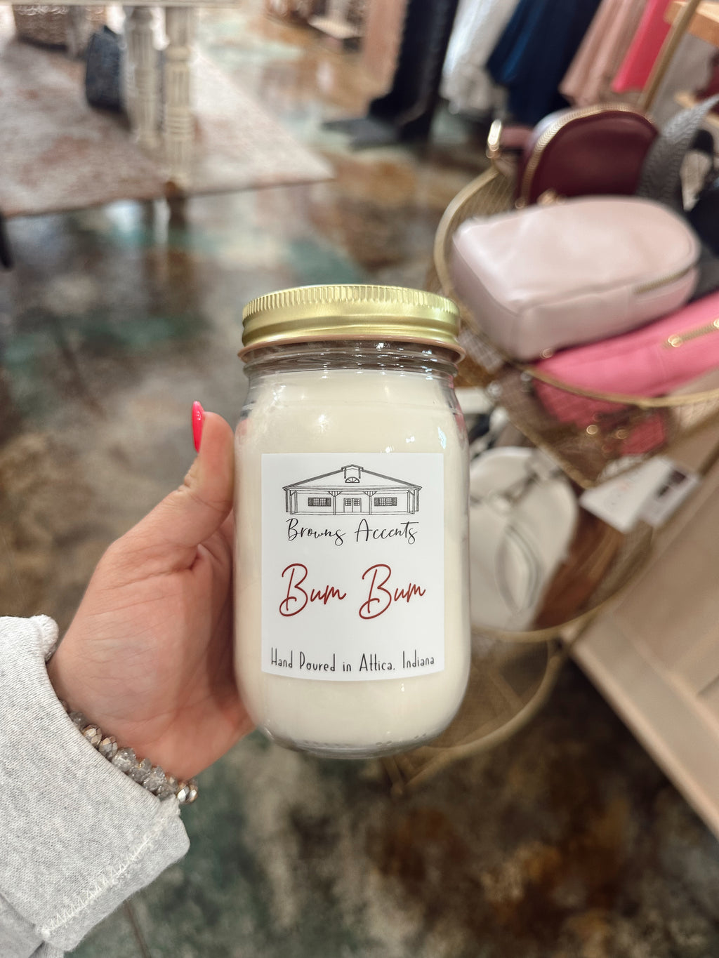 Brown Accents Candle