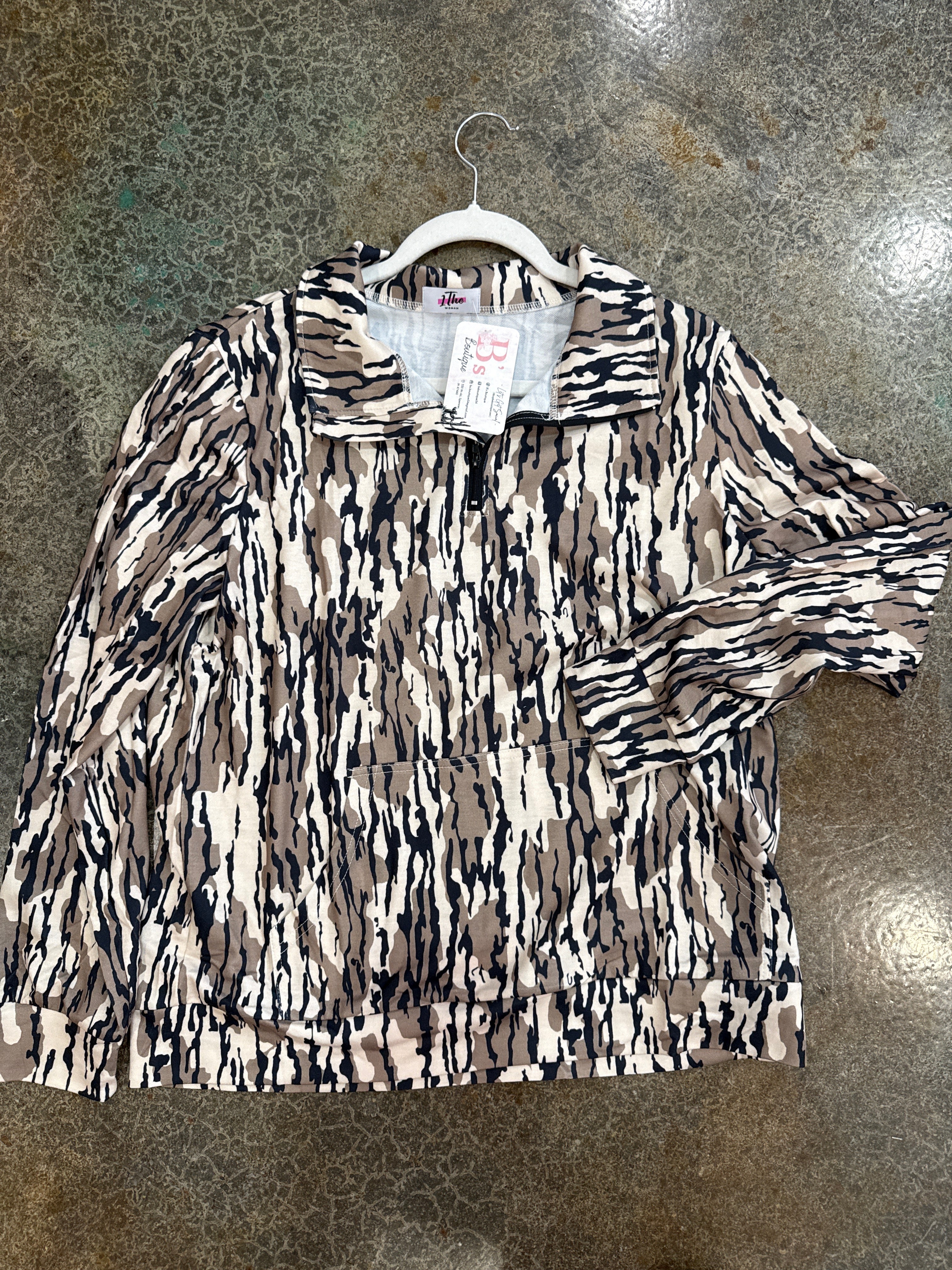 Bottomland Camo Quarter Zip