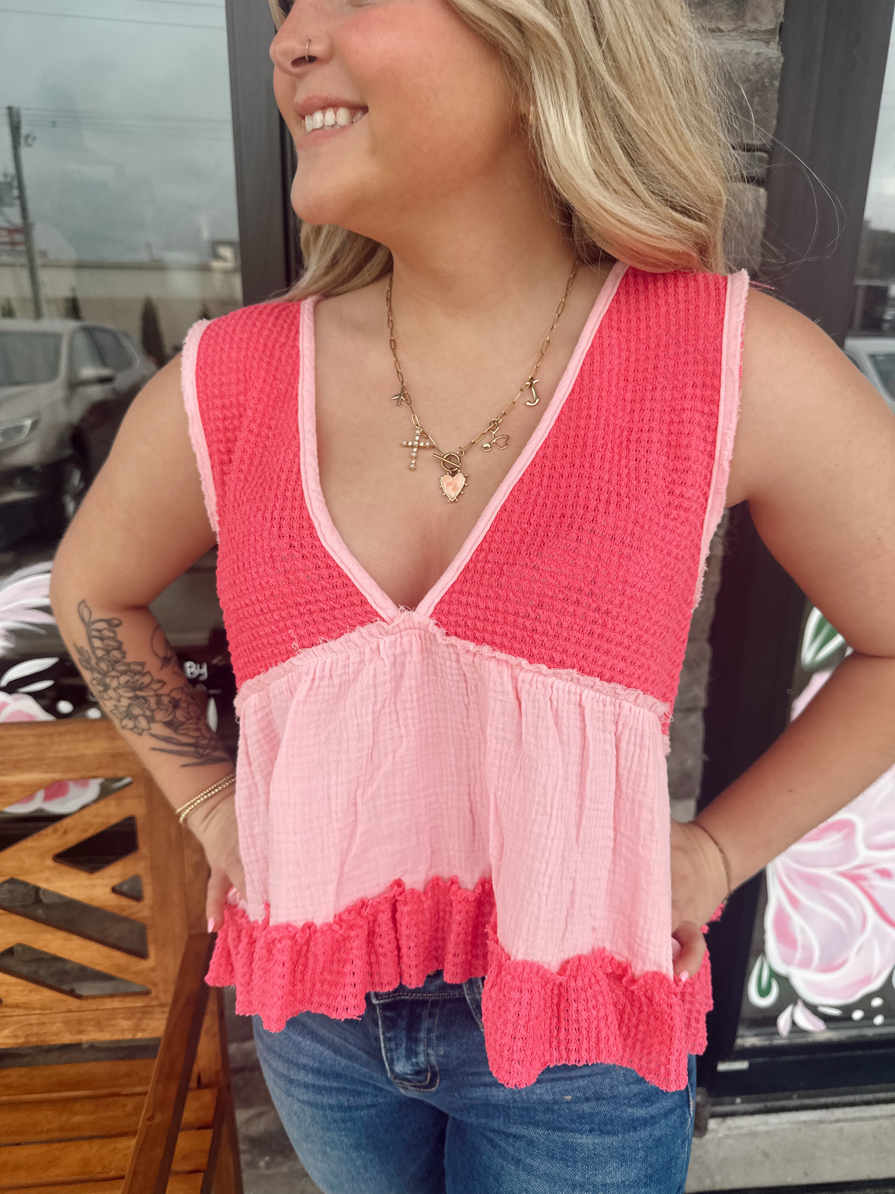 Callie Tank Top (Pink)
