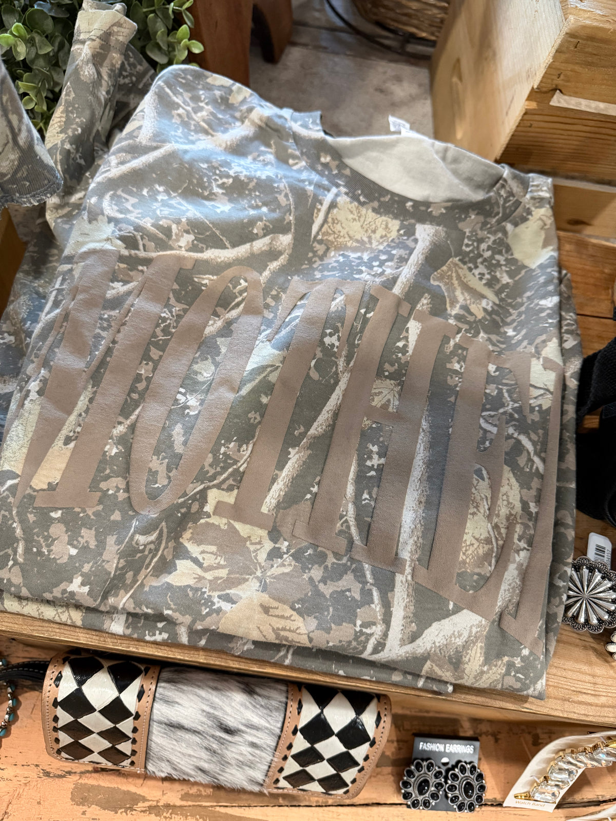Mother camo puff long sleeve