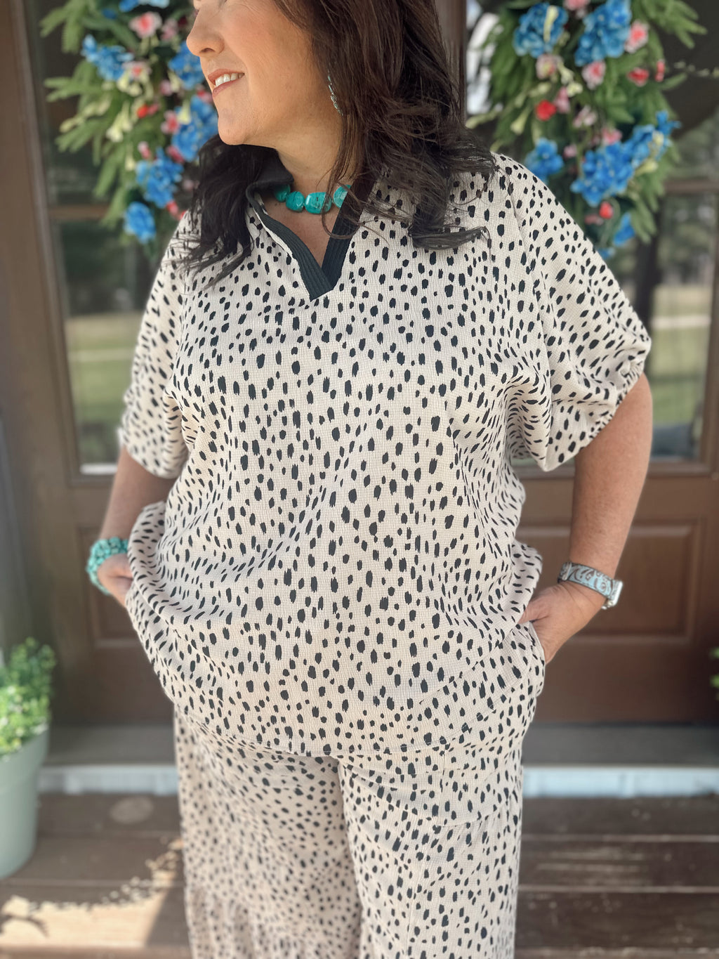 Amanda Leopard Blouse