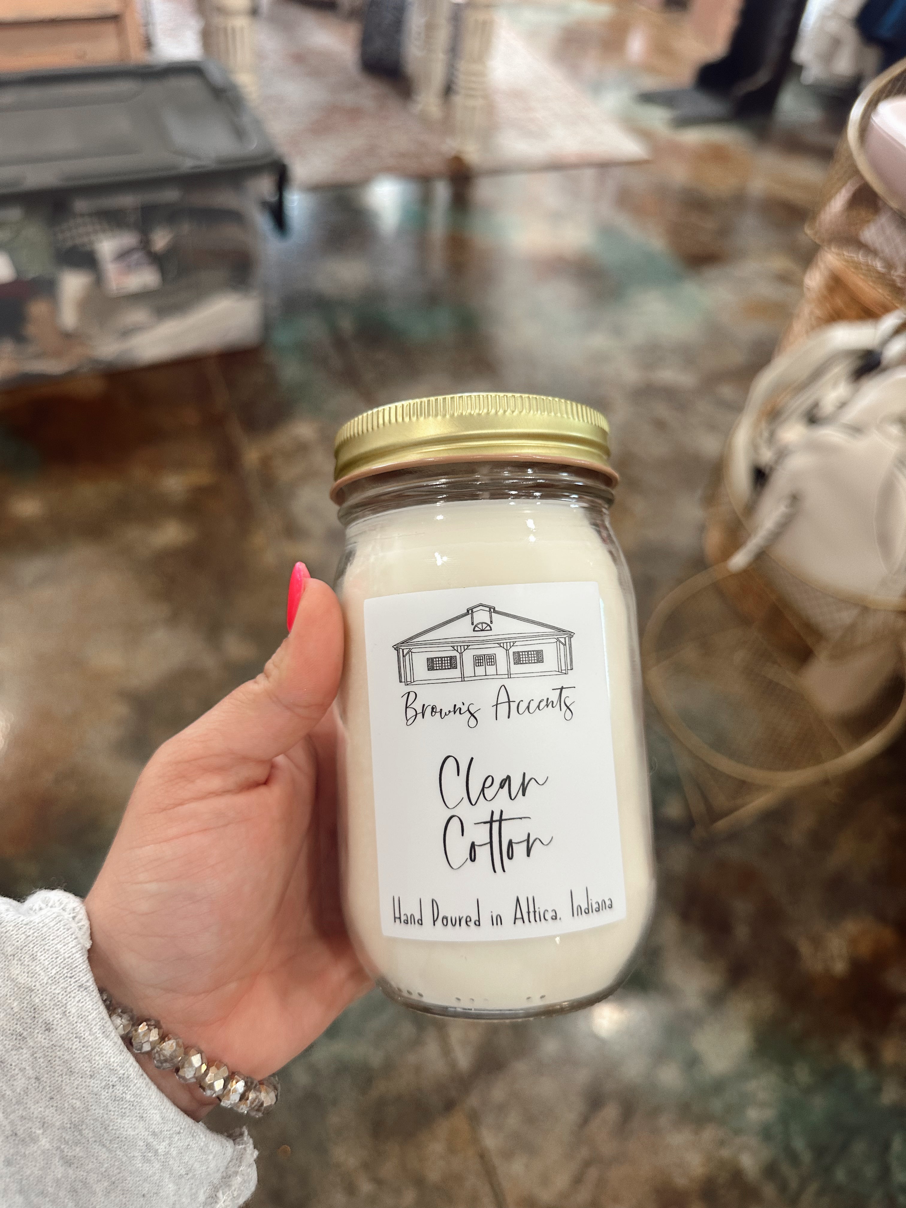 Brown Accents Candle