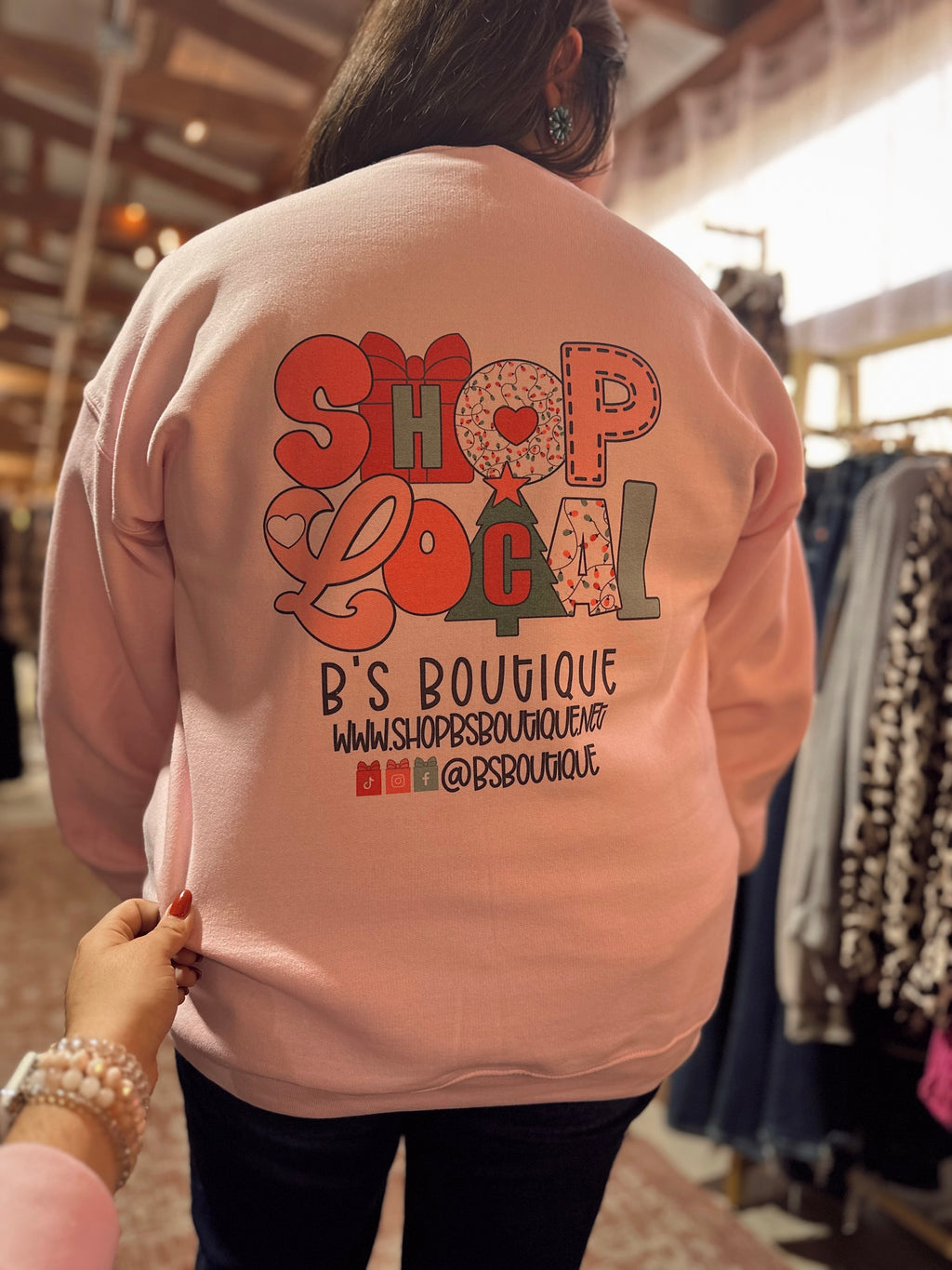 Shop Local Crewneck (B’s Boutique)