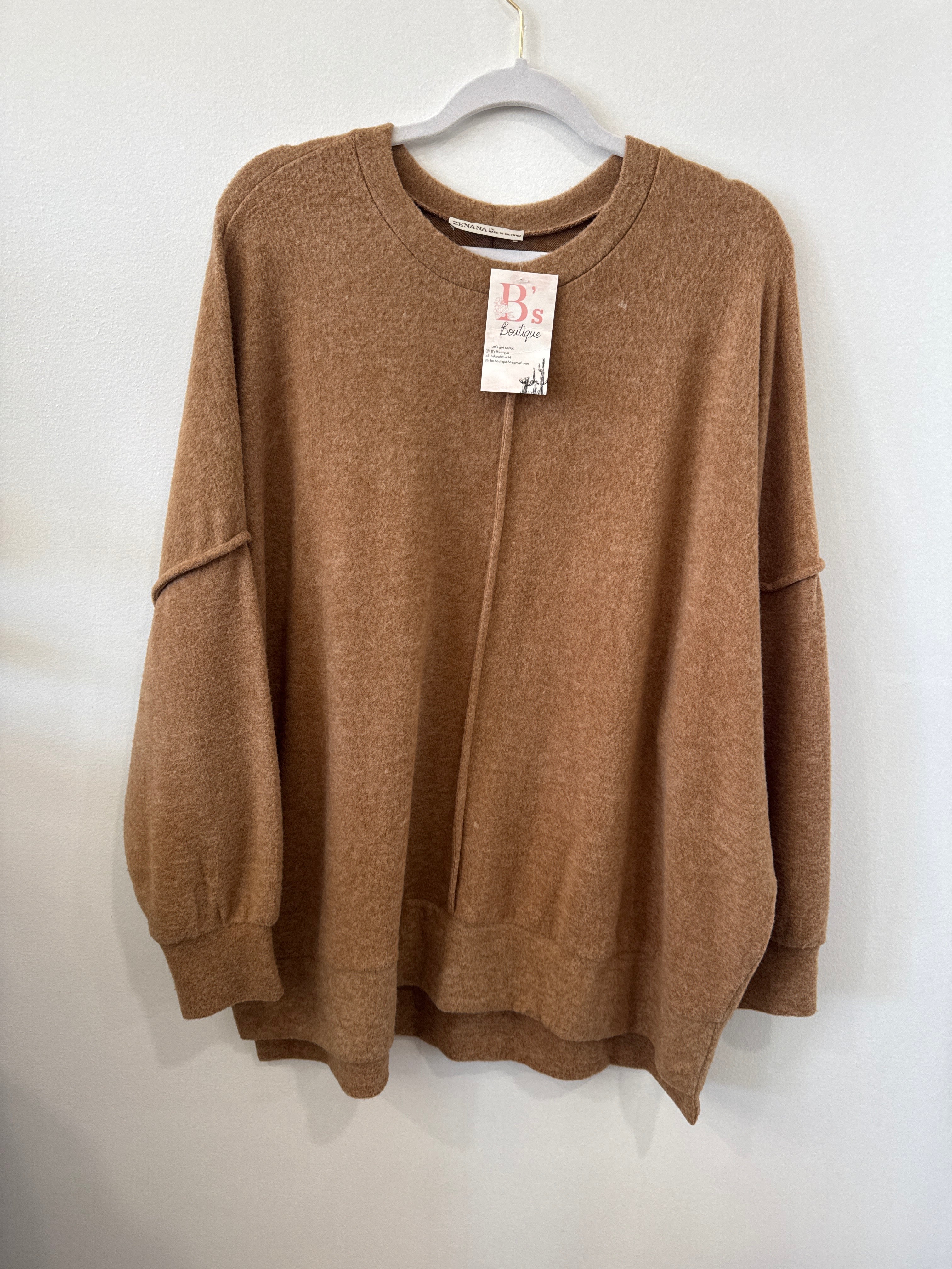 Everyday Sweater (Deep Carmel)