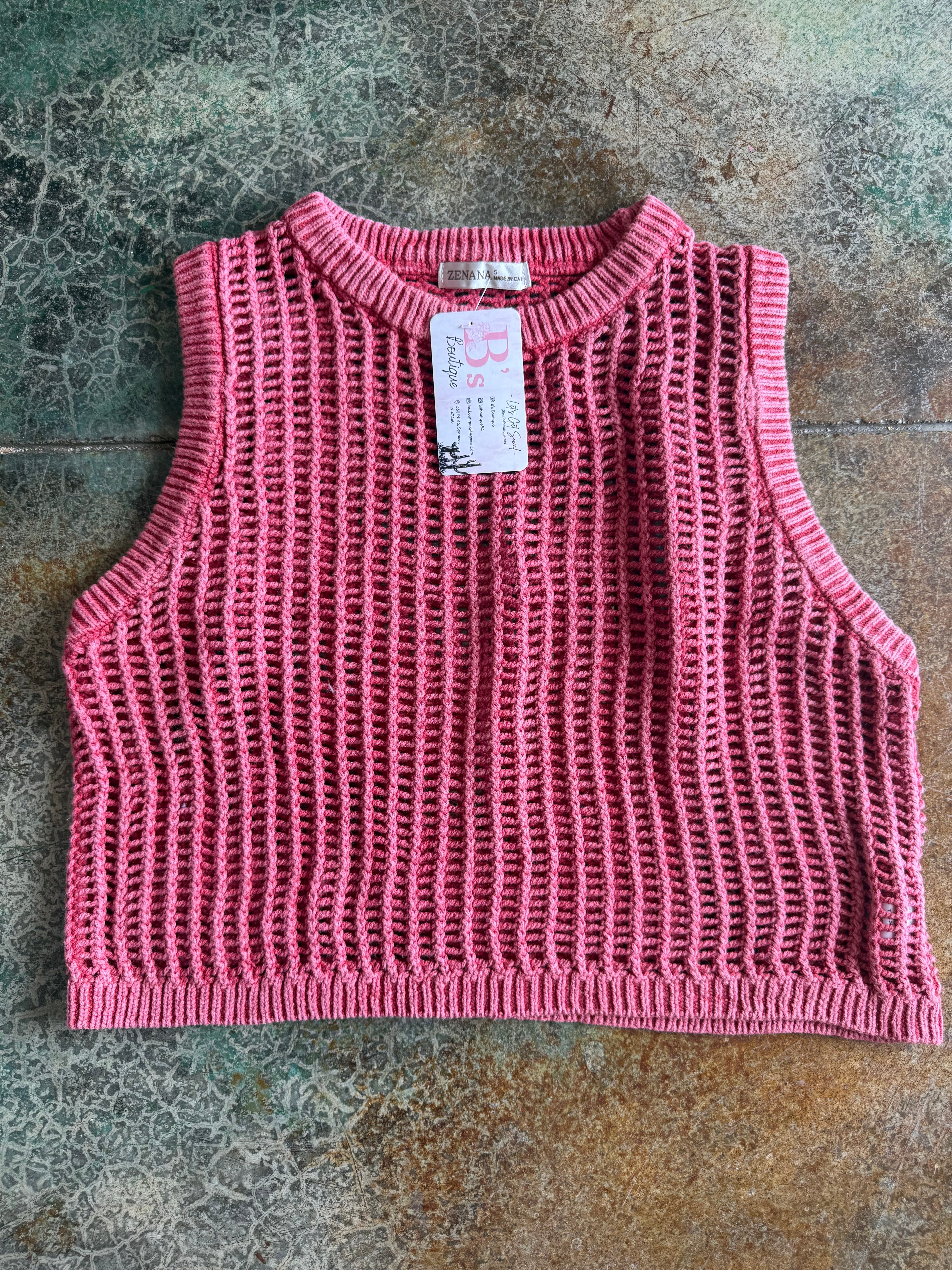 Knitted Top (Red)