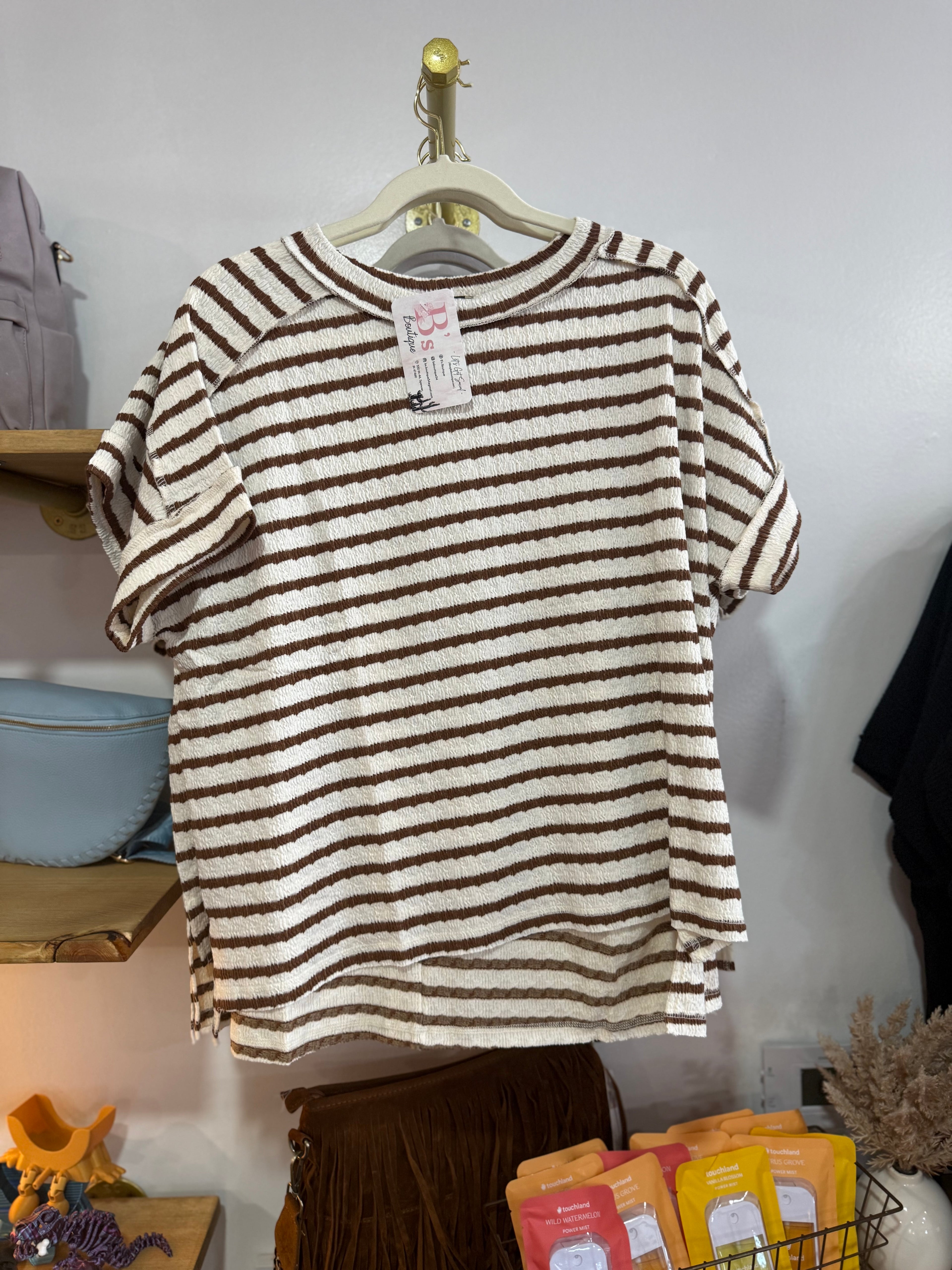Niki Striped Top (Brown)