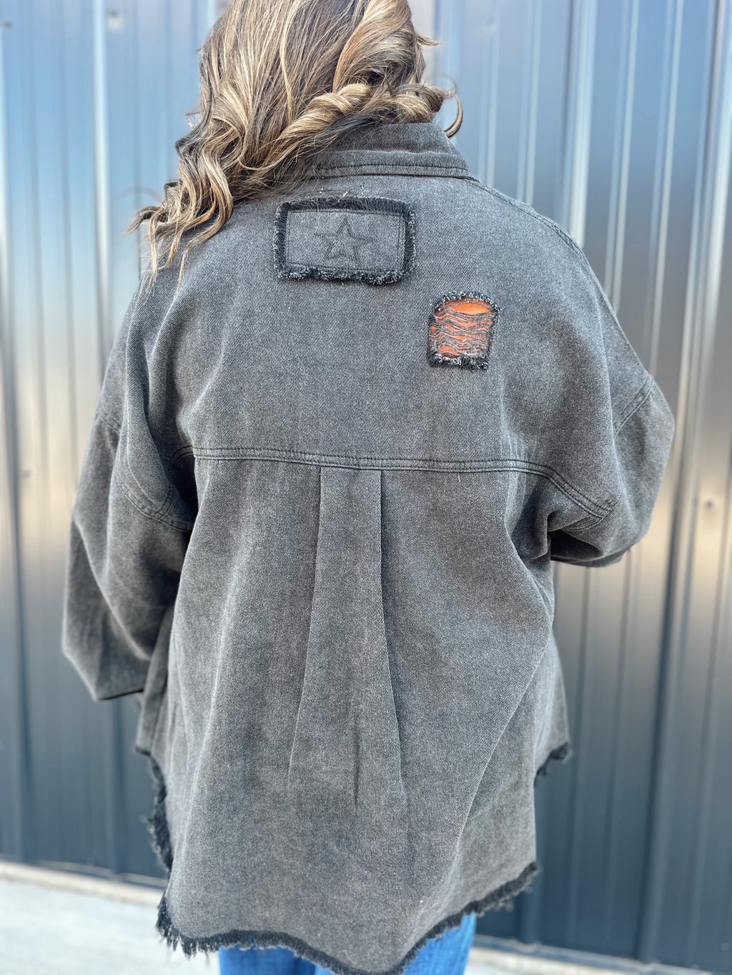 Black Oversized Jean Jacket