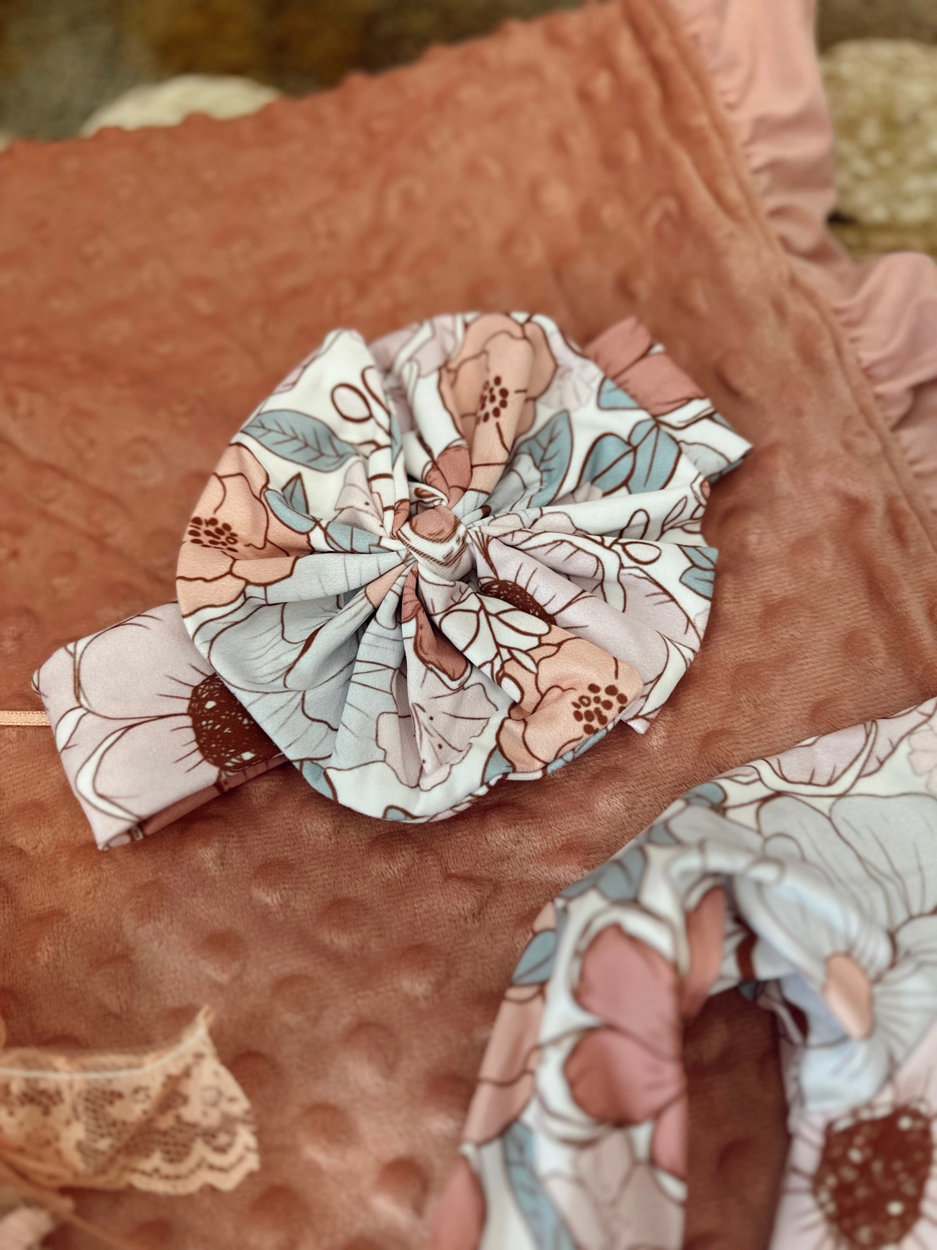 Pink Flower Gown w/Bow