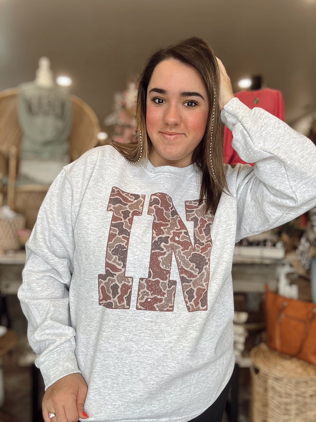 IN Camo Crewneck