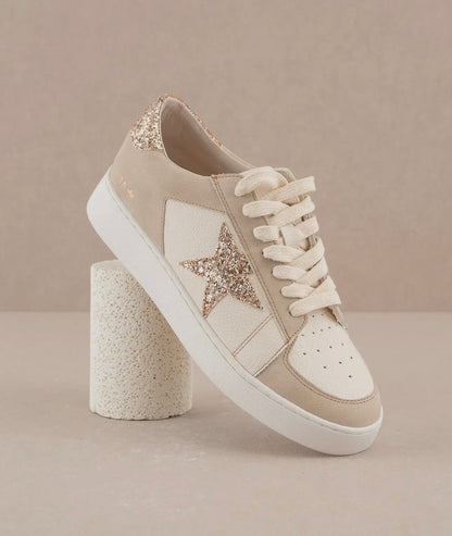 The Liberty Beige Glitter Star Sneaker